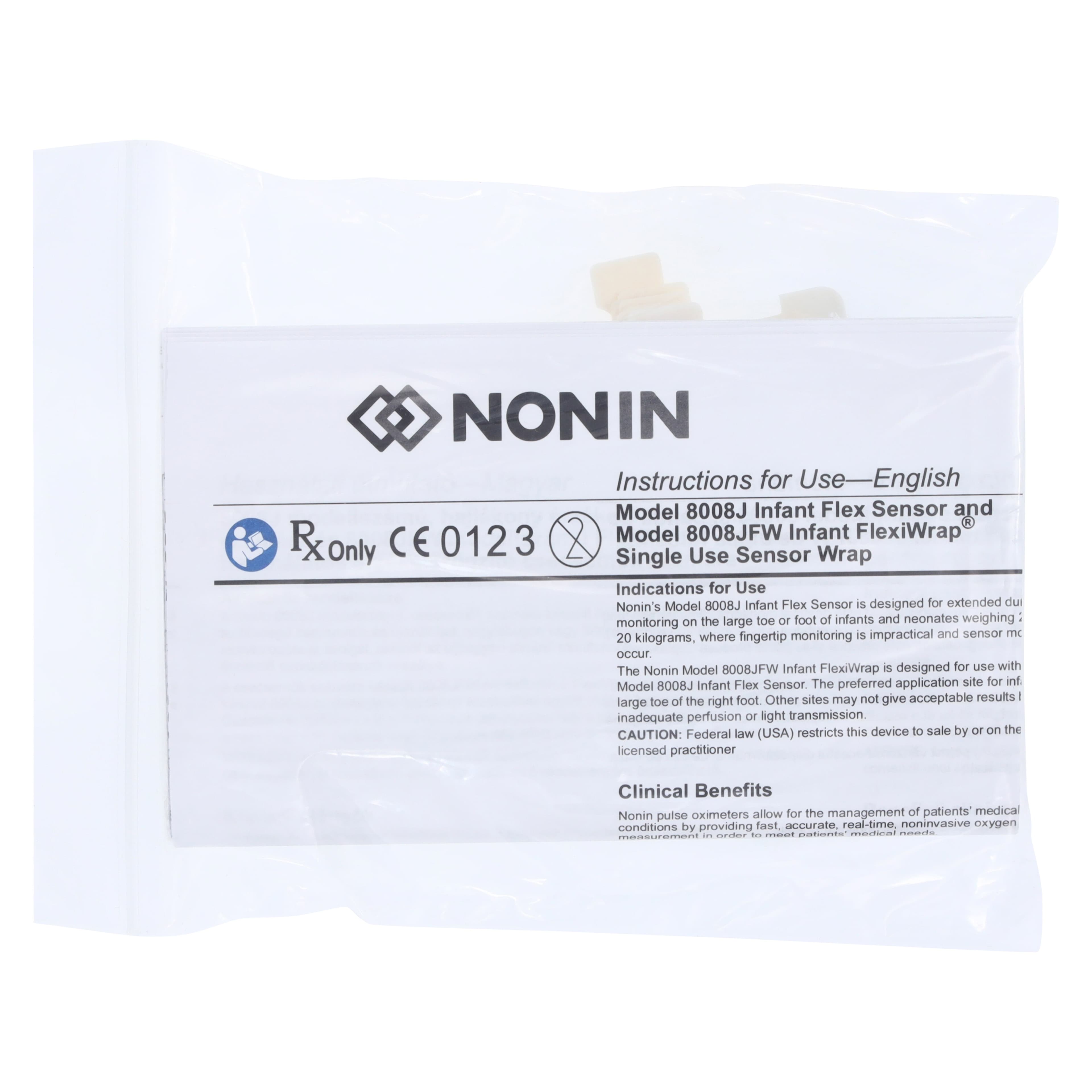 Nonin Medical FlexiWrap Xpod SPO2 Sensor Wrap, Infant, For Flex Sensor 8008J, 25/Box thumbnail 4