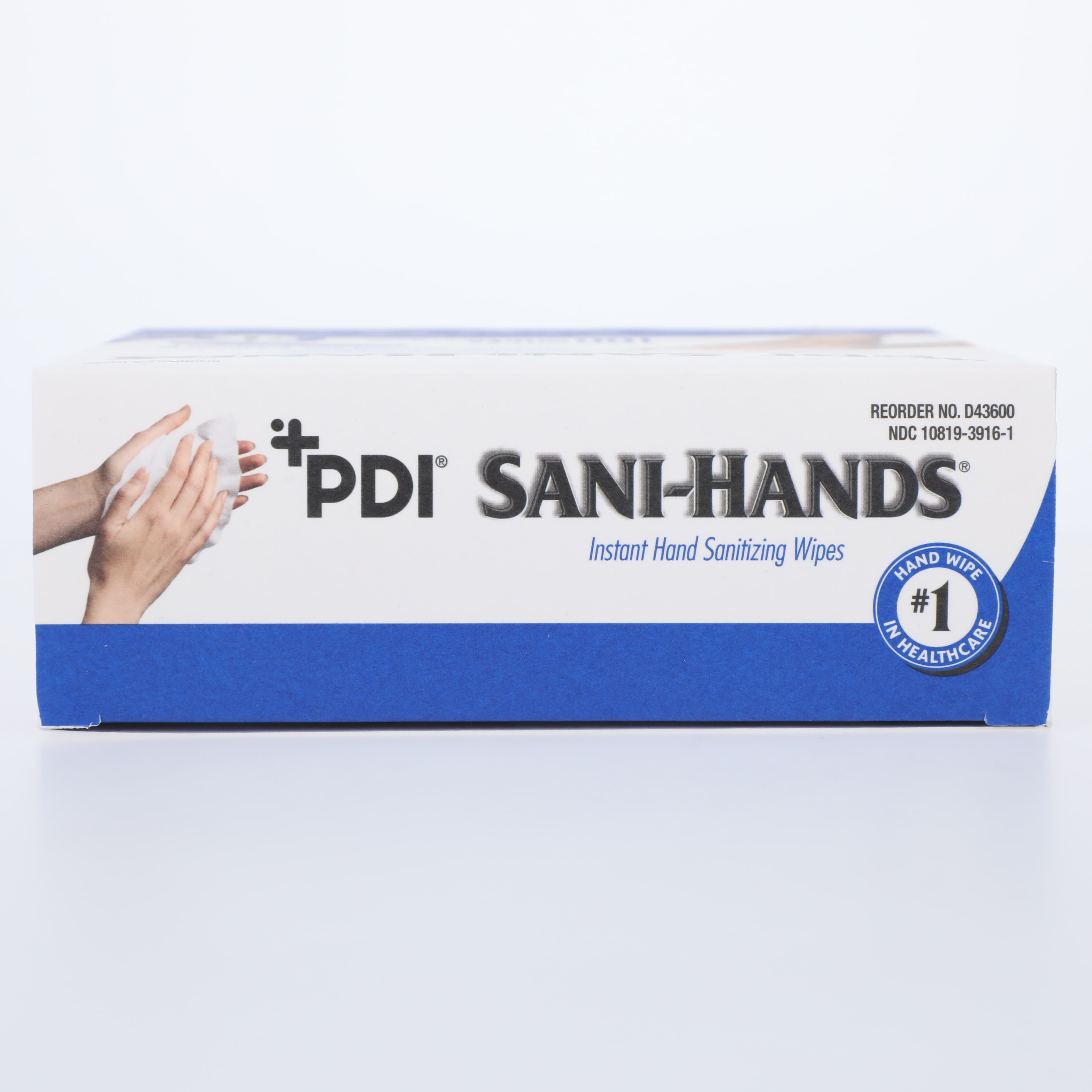 Sani-Hands Instant Hand Sanitizing Wipes, 70% Ethyl Alcohol, 5" x 8", Individually Wrapped, 100/Box, D43600 thumbnail 2