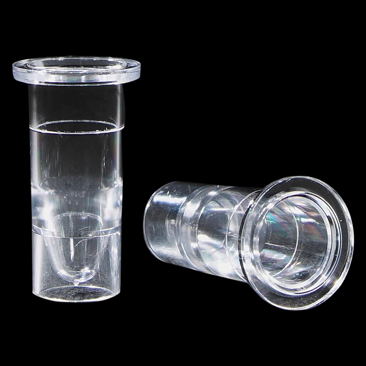 Globe Scientific Nesting Sample Cup for 16mm Tube, Polystyrene, Clear, 2mL, 1000/Package - Cup Sample Nesting - Image 1