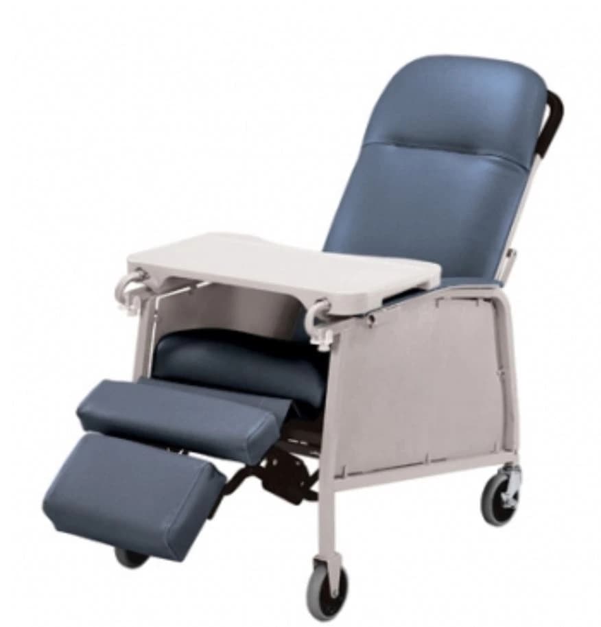 Lumex Three Position Recliner, Steel Frame, 250 lb Capacity, Blue Ridge, 1/Each - Recliner 3-position Color - Image 1