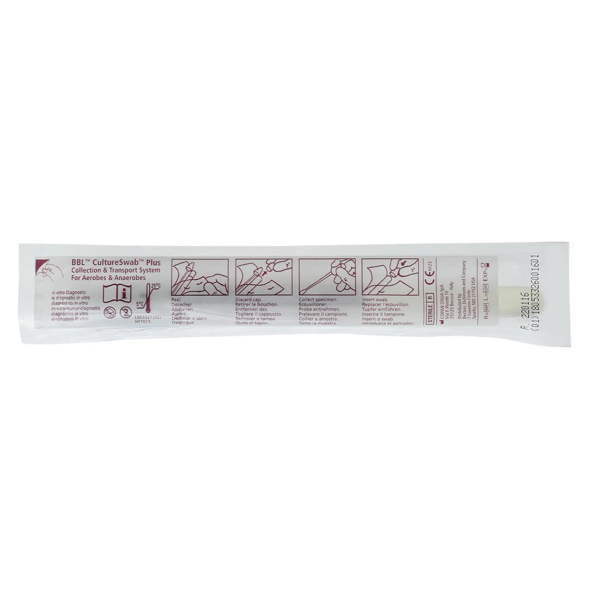 CultureSwab Plus Rayon Amies Gel Swab Kit, Single Sterile Disposable, Without Charcoal, 5-1/4", 50/Box thumbnail 6
