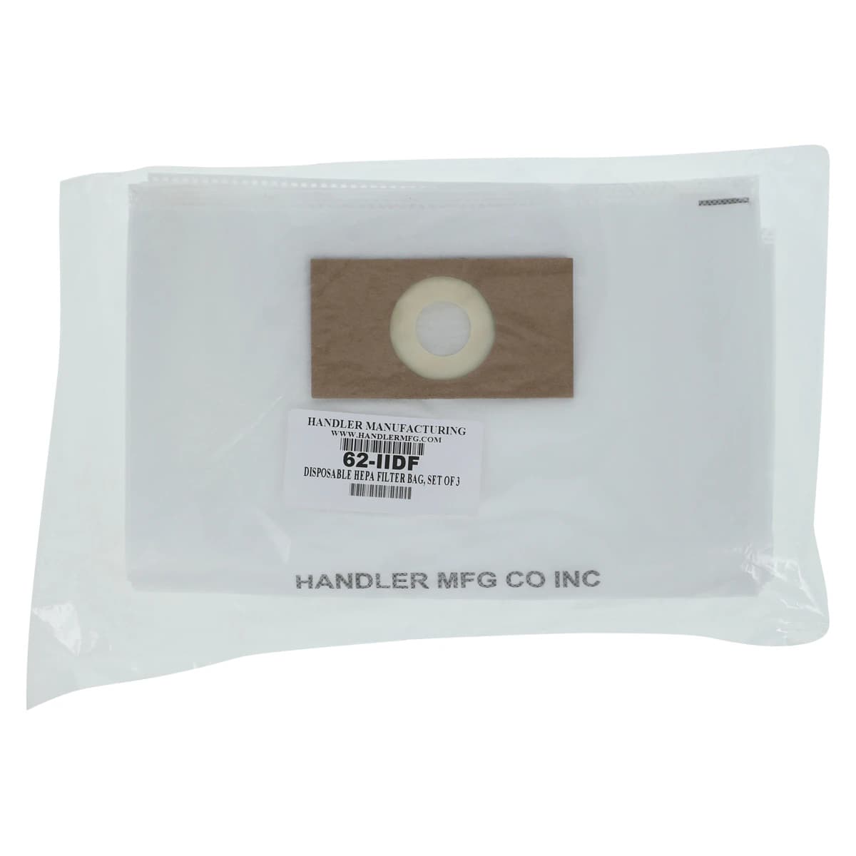 Handler Disposable HEPA Filter Bag, Set of 3, 62-IIDF - 62-IIDF Disposable HEPA Filter Bag 3/Pack - Image 1
