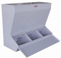 Handler Plaster Bin, 3 Compartment, Warm Gray, Model 81C, 21" x 10" x 18" - Plaster Bin - Image 1