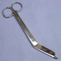 Lister Bandage Scissors, Angled, 7-1/4", Chrome, Non-Sterile, Reusable, Each - Scissor Lister Bandage Ch - Image 1