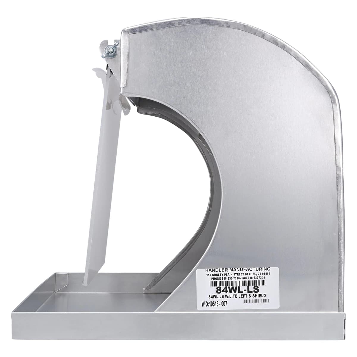 Aluminum Splash Hood, 8" Wide, Light on Left with Shield and Insert Pan thumbnail 3