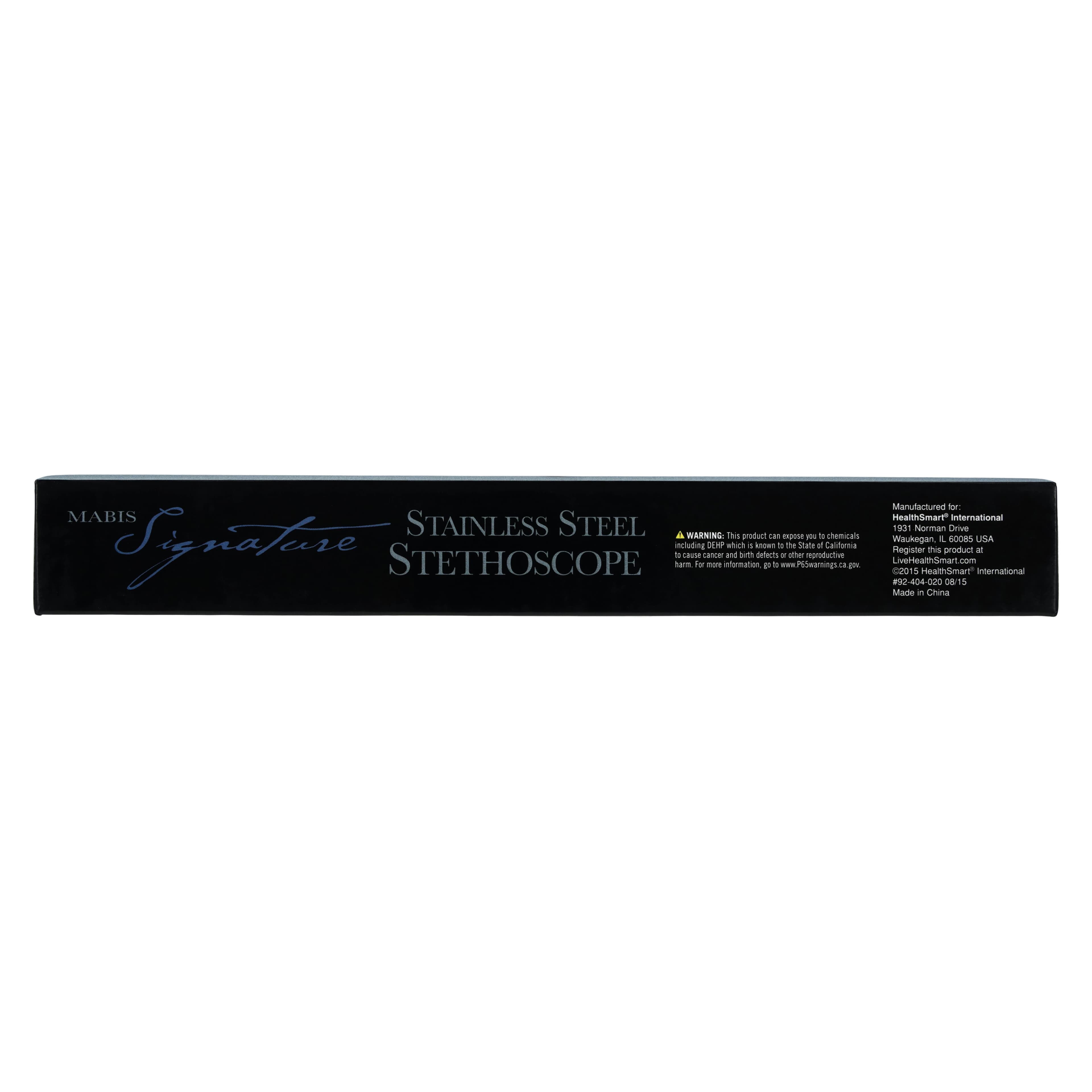 Mabis Classic Stethoscope, Adult, Black, Single Lumen Tubing thumbnail 9