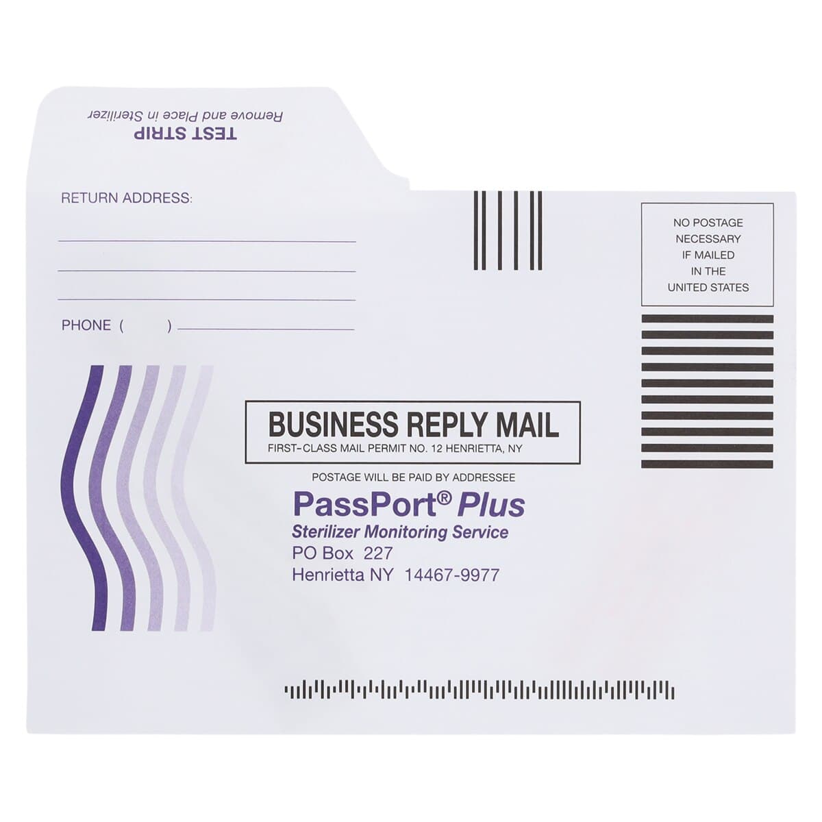 PassPort Plus Sterilizer Monitoring Service, Mail-In Biological Indicator Test Kit, 12/Box, PP-012 thumbnail 2