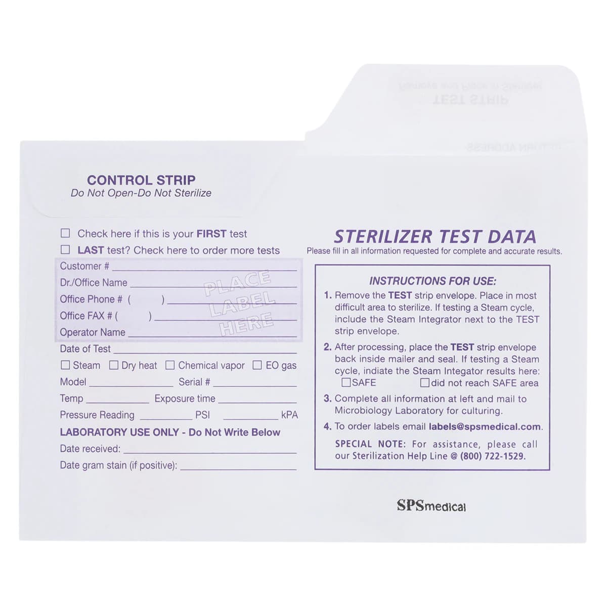 PassPort Plus Sterilizer Monitoring Service, Mail-In Biological Indicator Test Kit, 12/Box, PP-012 thumbnail 3