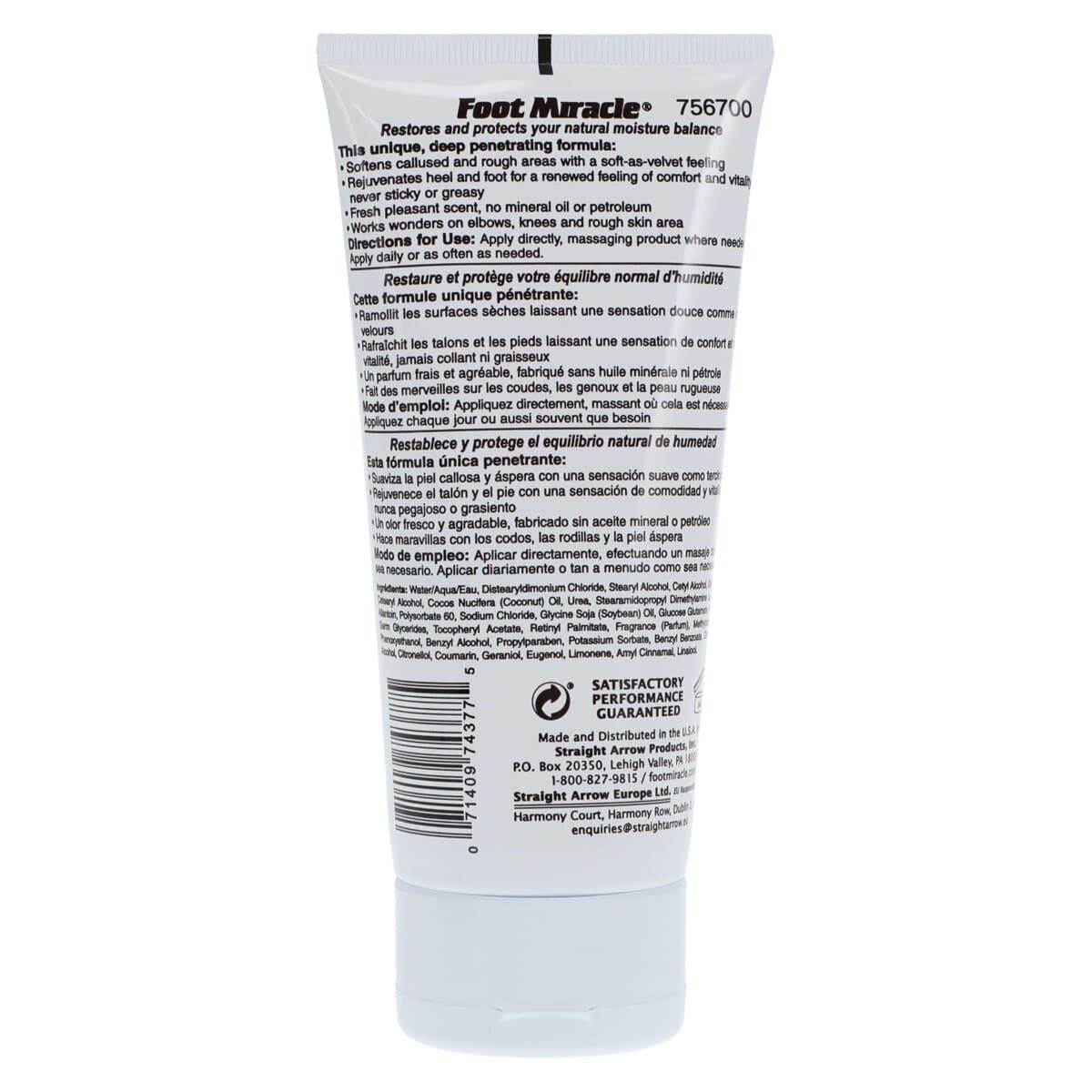 Straight Arrow Products Foot Miracle Cream, Therapeutic, 6 oz thumbnail 2