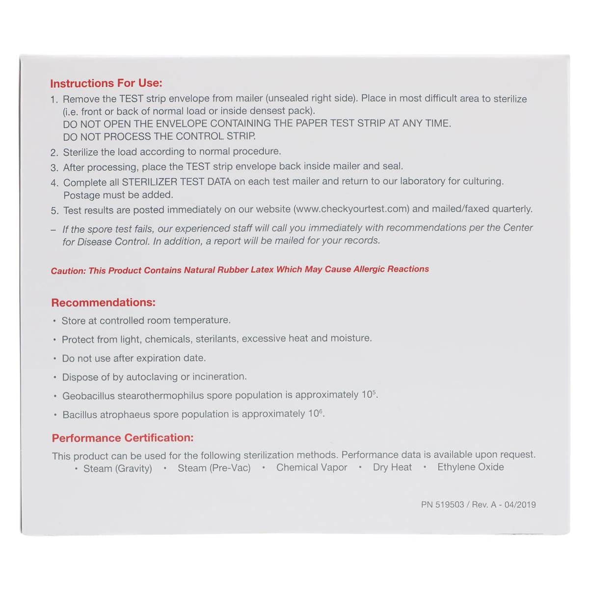 Steri-Dent Mail-In Spore Test Biological Monitor Test Pack, 12/Box thumbnail 4