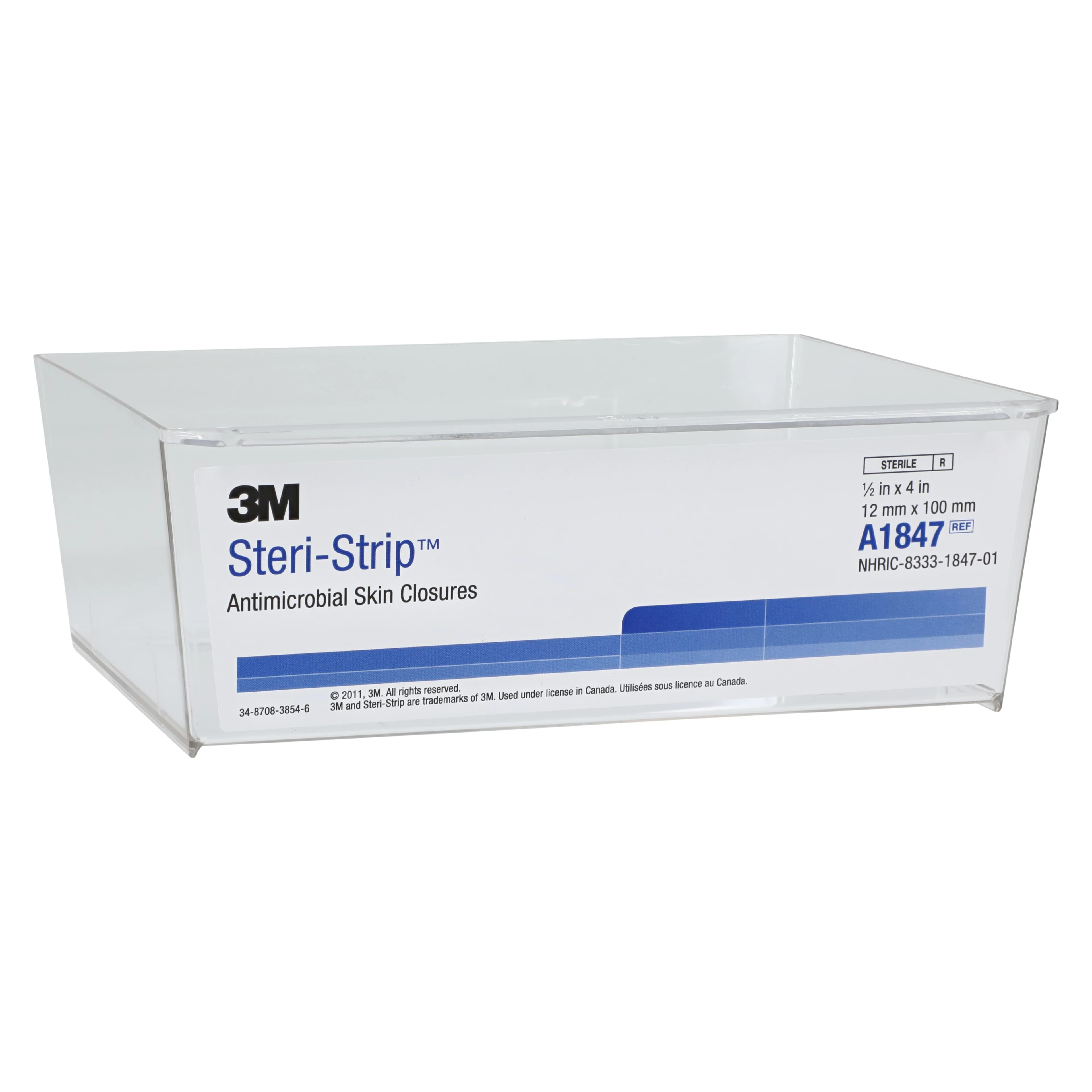 3M Steri-Strip Skin Closure Strip, 1/2" x 4", Tan, Antimicrobial, Sterile, 50/Box thumbnail 4