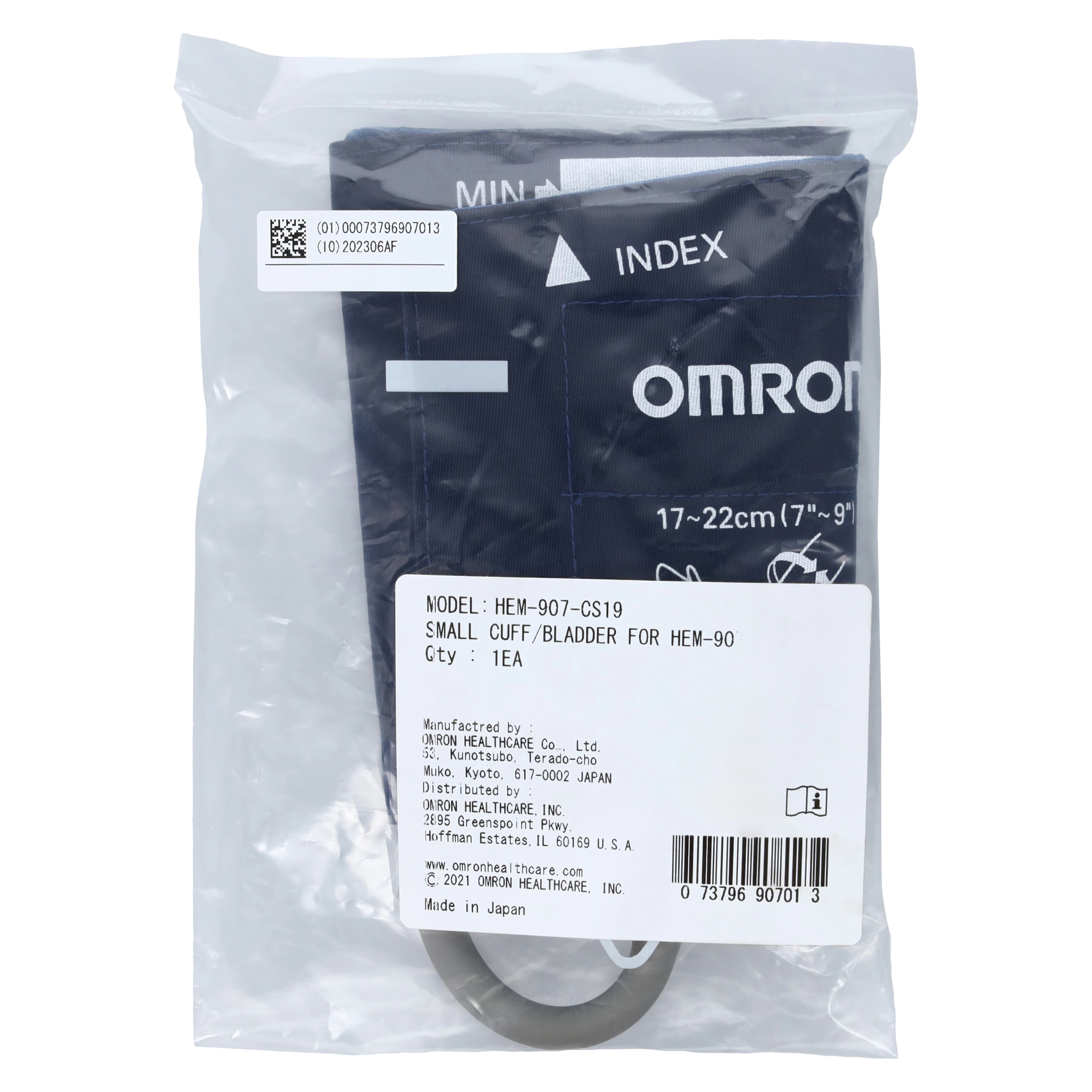 Omron Intellisense Blood Pressure Cuff & Bladder, Blue, for HEM-907XL Digital Monitor - Cuff & Bladder f/HEM-907XL - Image 1