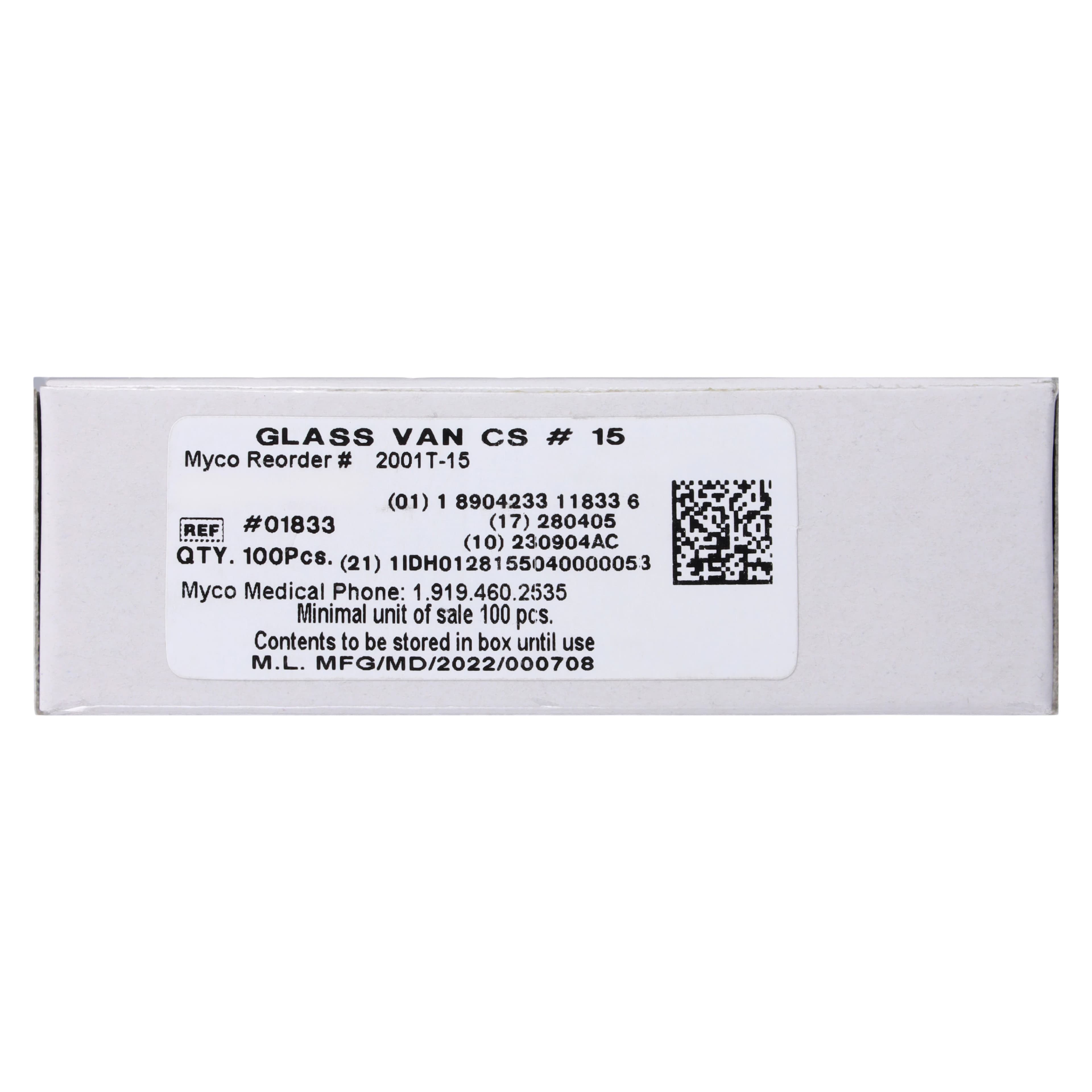 GlassVan Sterile Carbon Steel Surgical Blades, #15, 100/Box, 2001T-15 thumbnail 9