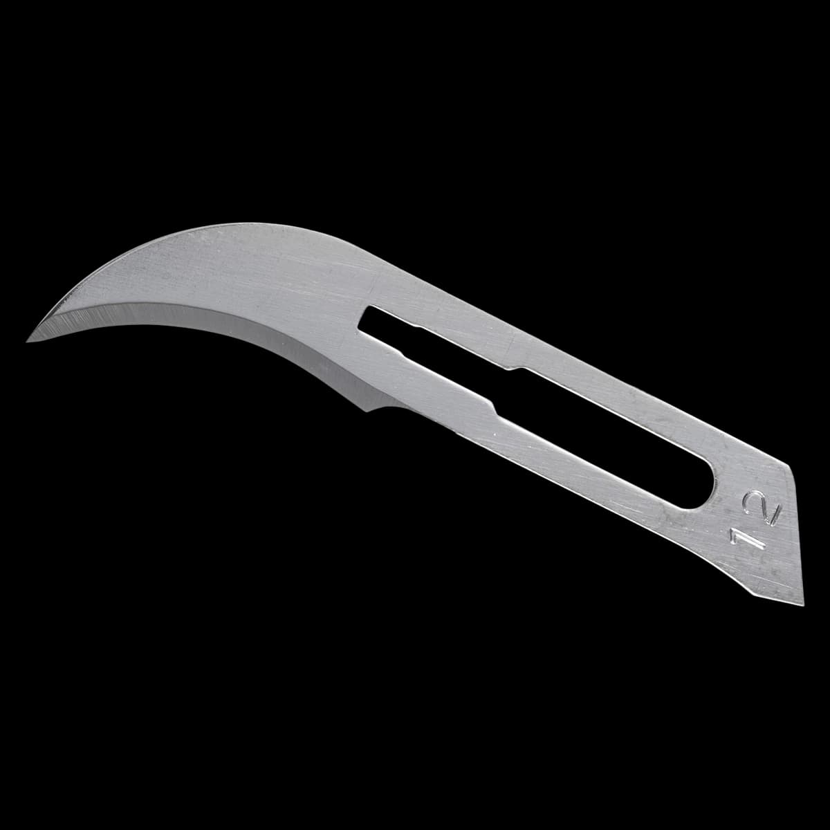 GlassVan Sterile Stainless Steel Surgical Blades, #12, 100/Box, 3001T-12 - GlassVan Sterile Carbon Blades - Image 1