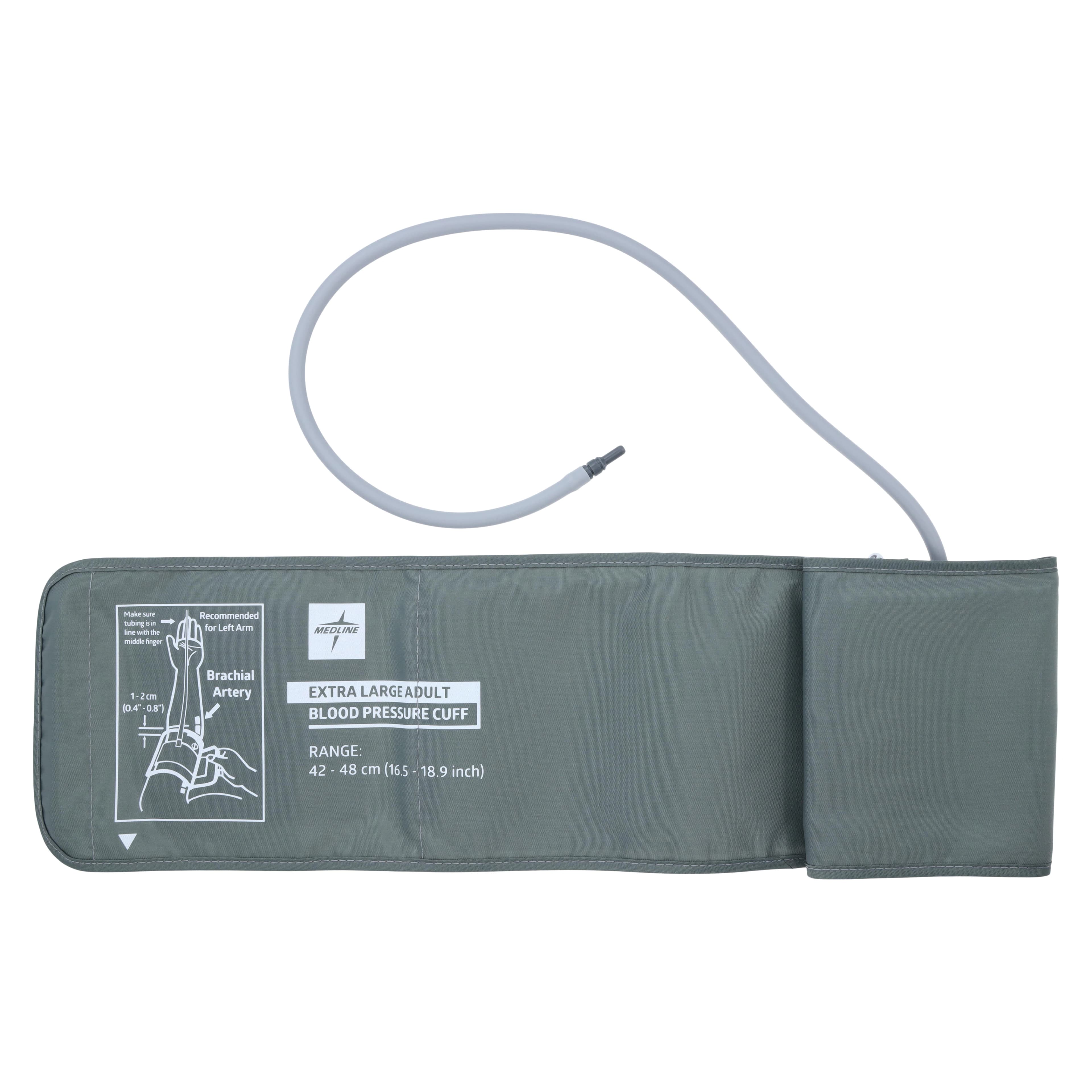 Medline Cuff BP XL Adult Blood Pressure Cuff, Gray, Latex-Free thumbnail 2