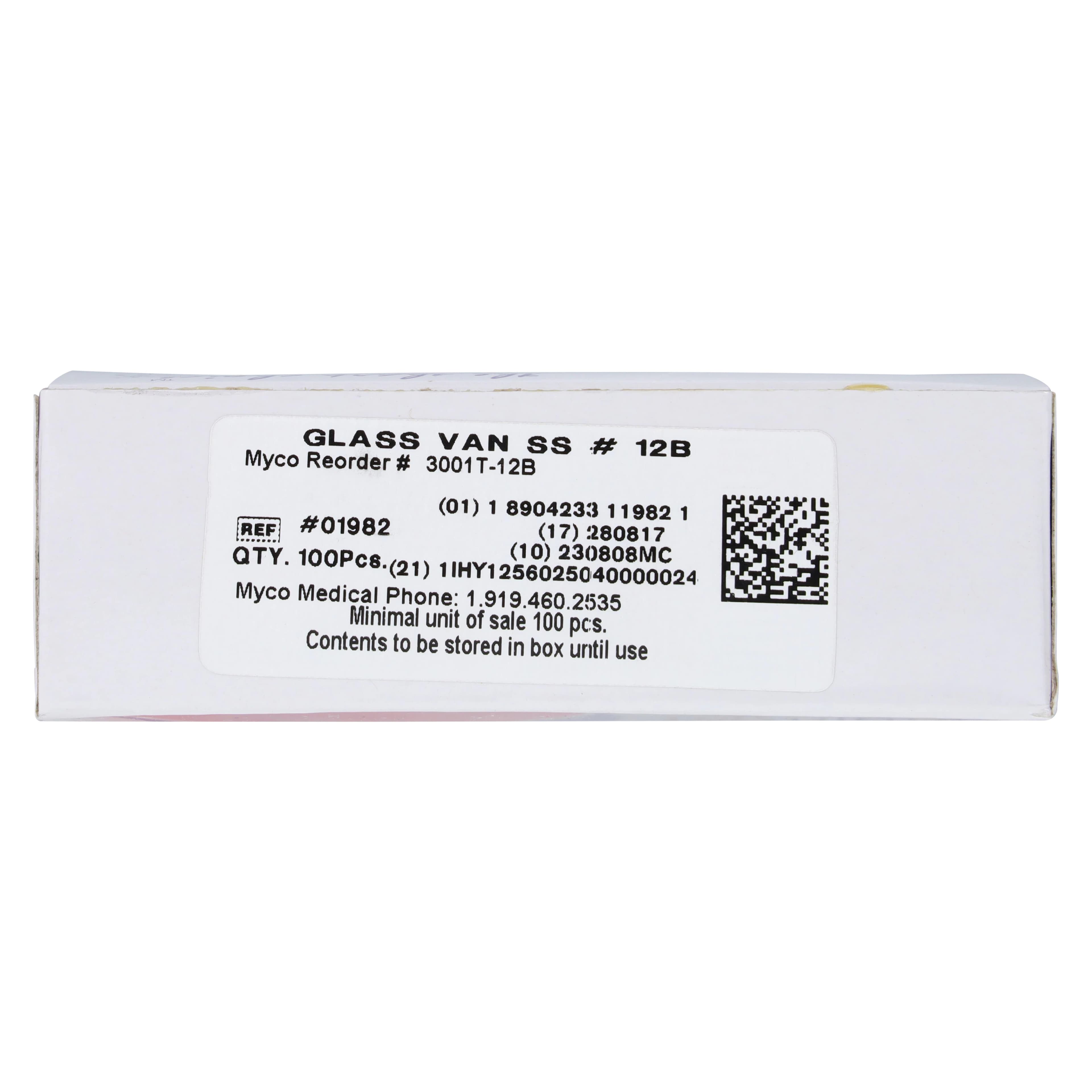 GLASSVAN #12B Sterile Stainless Steel Surgical Blades, Individually Foil-Wrapped, 100/Box, 3001T-12B thumbnail 8