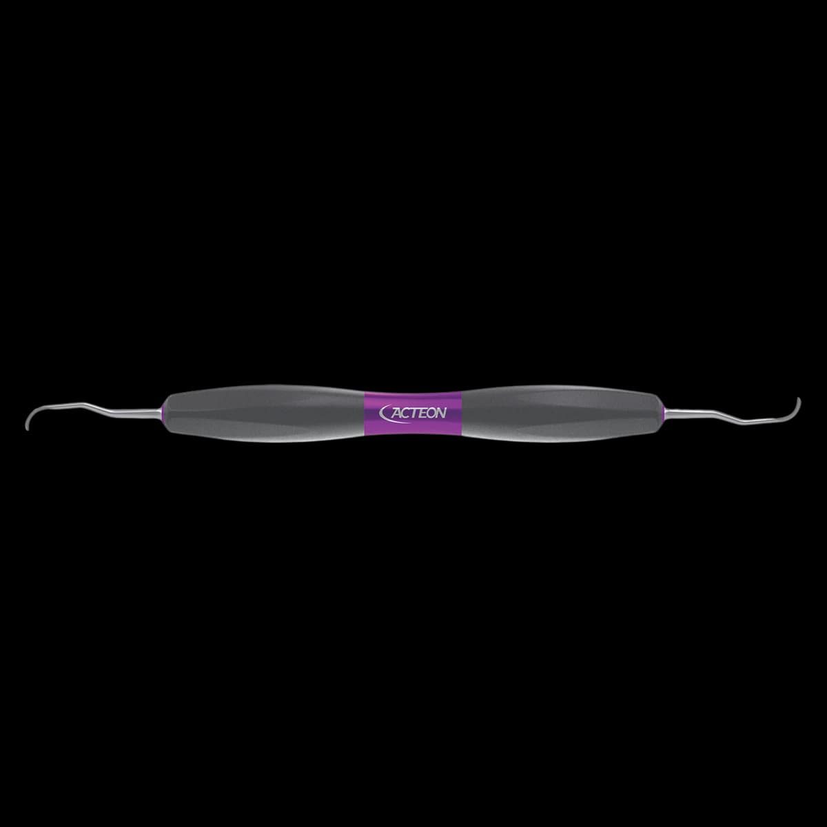 Bliss Gracey Periodontal Curette #1/2, Double-End, Silicone Handle, Purple, 1/Pkg - Bliss Gracey Curette - Image 1