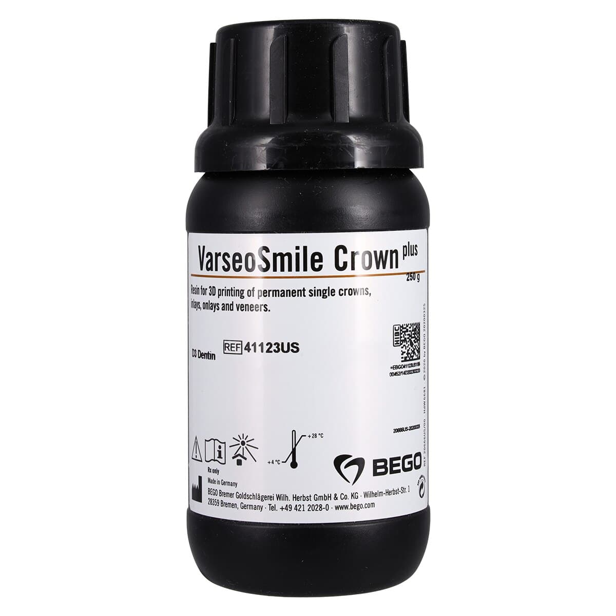 VarseoSmile Crown Plus D3 250g Ceramic-Filled Hybrid Resin for 3D Printing Permanent Restorations thumbnail 4