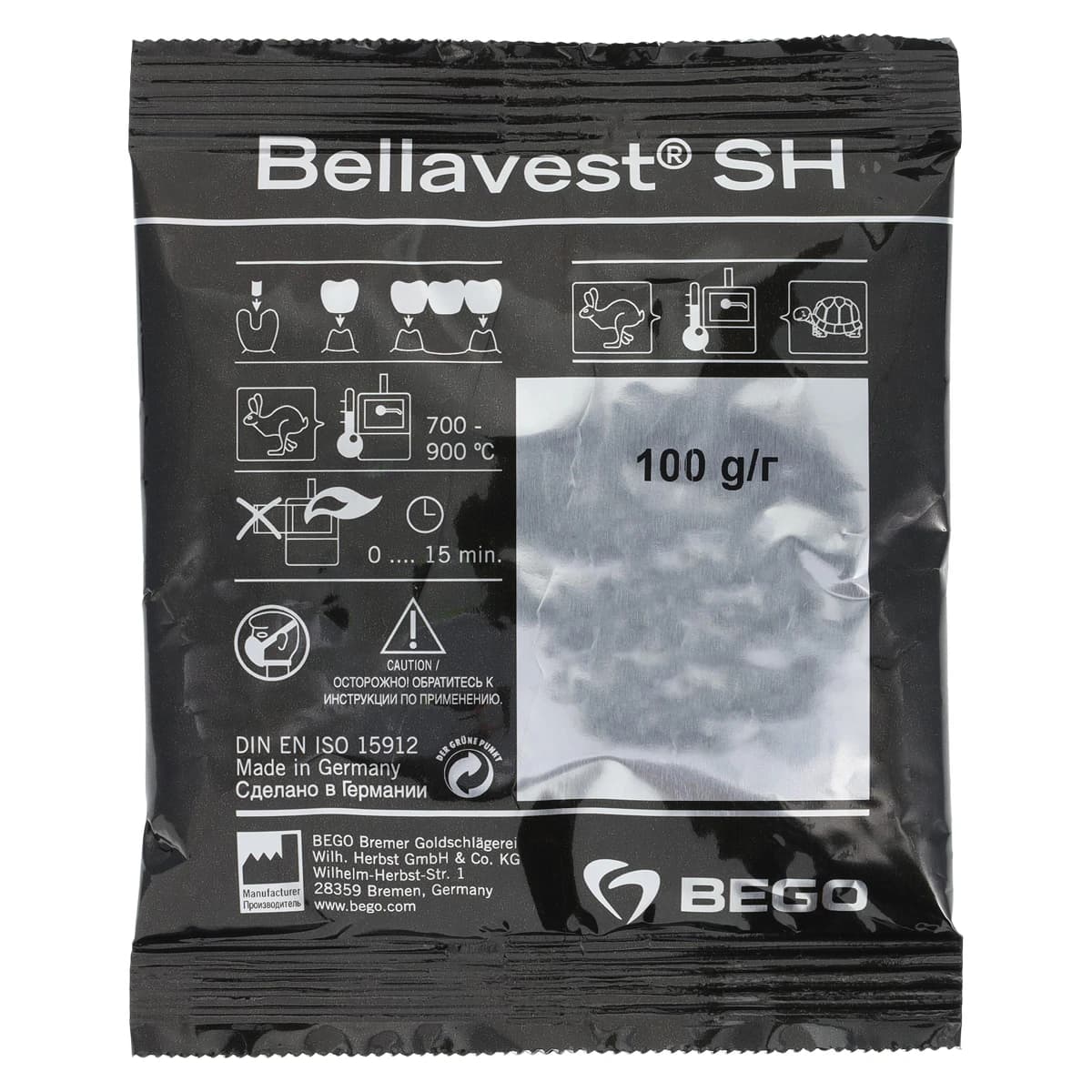 Bellavest SH Crown & Bridges Investment Material, 100g Bags, Pack of 100, Precision Casting Powder - Bellavest SH, Investment - Image 1