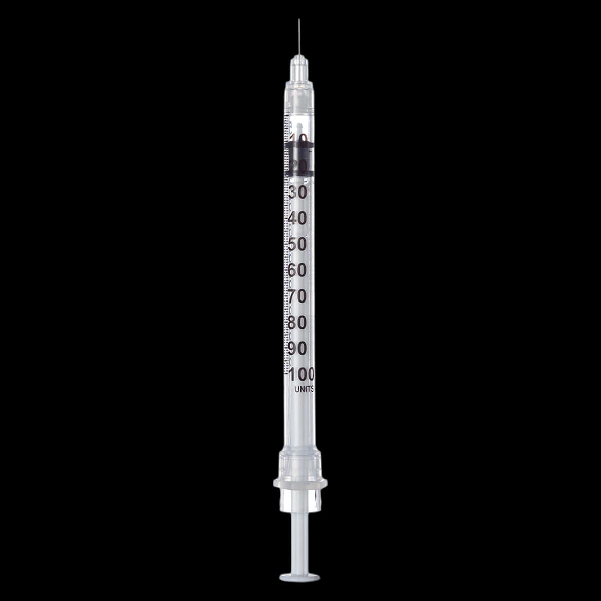 Sol-Millennium InviroSnap Insulin Safety Syringe, 28G x 1/2", U-100, 1cc, Orange, 100/Box - Syringe Safety Insulin 1cc - Image 1