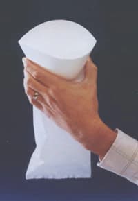 GKR Industries Convenience Bag, 5-3/4" x 10-3/4", White Opaque, Inner Valve, Non-Sterile, 20/Case - Vomit Bag Opaque - Image 1