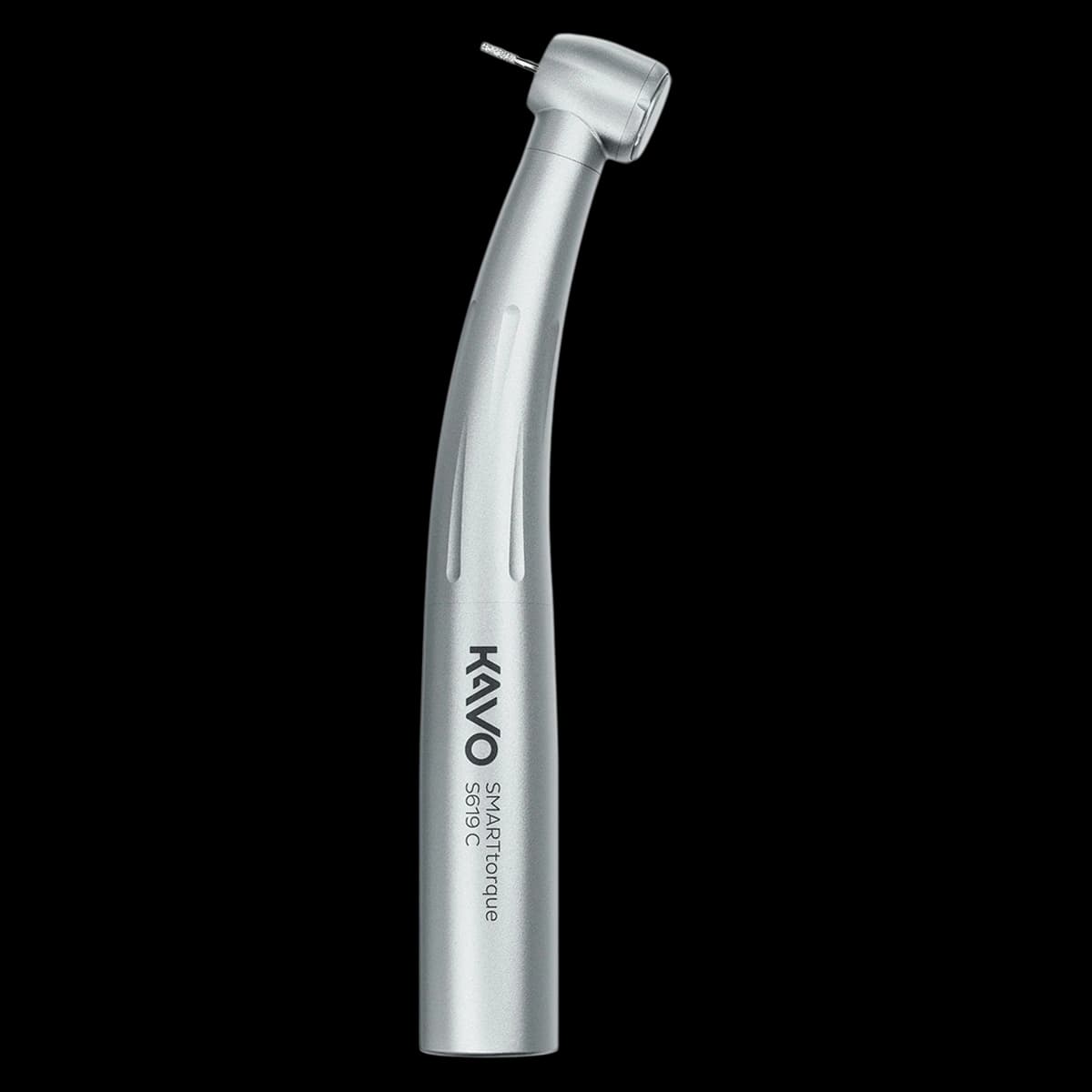 KaVo SMARTtorque S619 C High-Speed Air Handpiece, Contra Angle, Push-Button Autochuck, Standard Head, Non-Optic, 4-Port Spray, MULTIflex, 1.008.1642 - SMARTtorque® High Speed Air Handpieces – Contra Angle, Push Button Autochuck - S619 C, Standard Head, No Light, 4 Spray, MULTIflex - Image 1