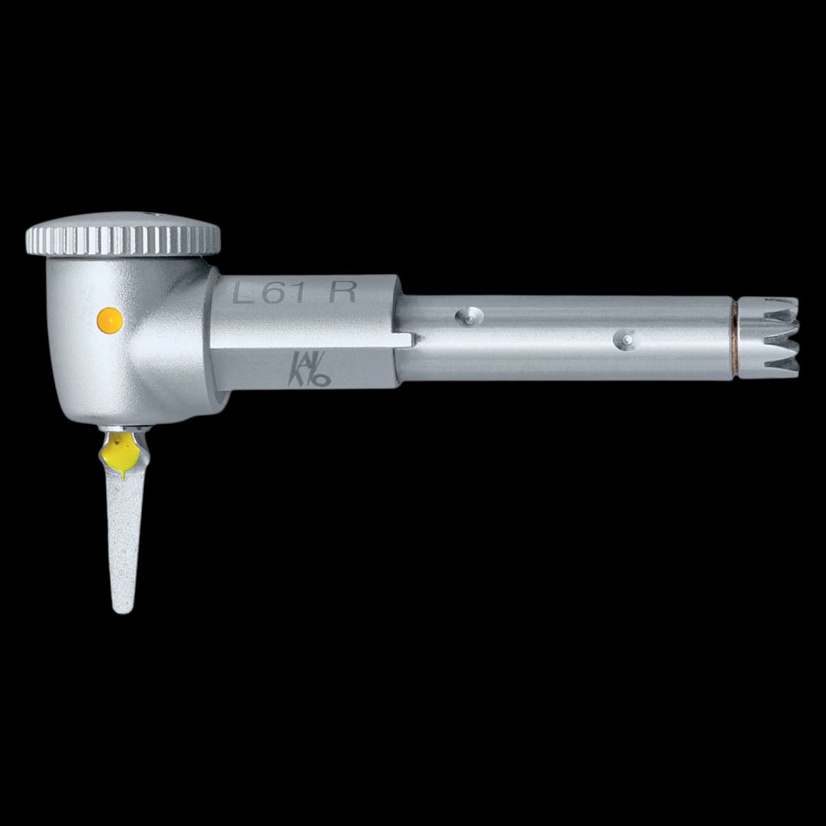KaVo INTRA LUX L61 R Ortho/Perio/Endo Attachment Head, Yellow, Specialty, 20,000 rpm - INTRA LUX Attachment Heads – Yellow, Specialty, L61 R Ortho/Perio/Endo Head - INTRA LUX Attachment Heads – Yellow, Specialty, L61 R Ortho/Perio/Endo Head - Image 1