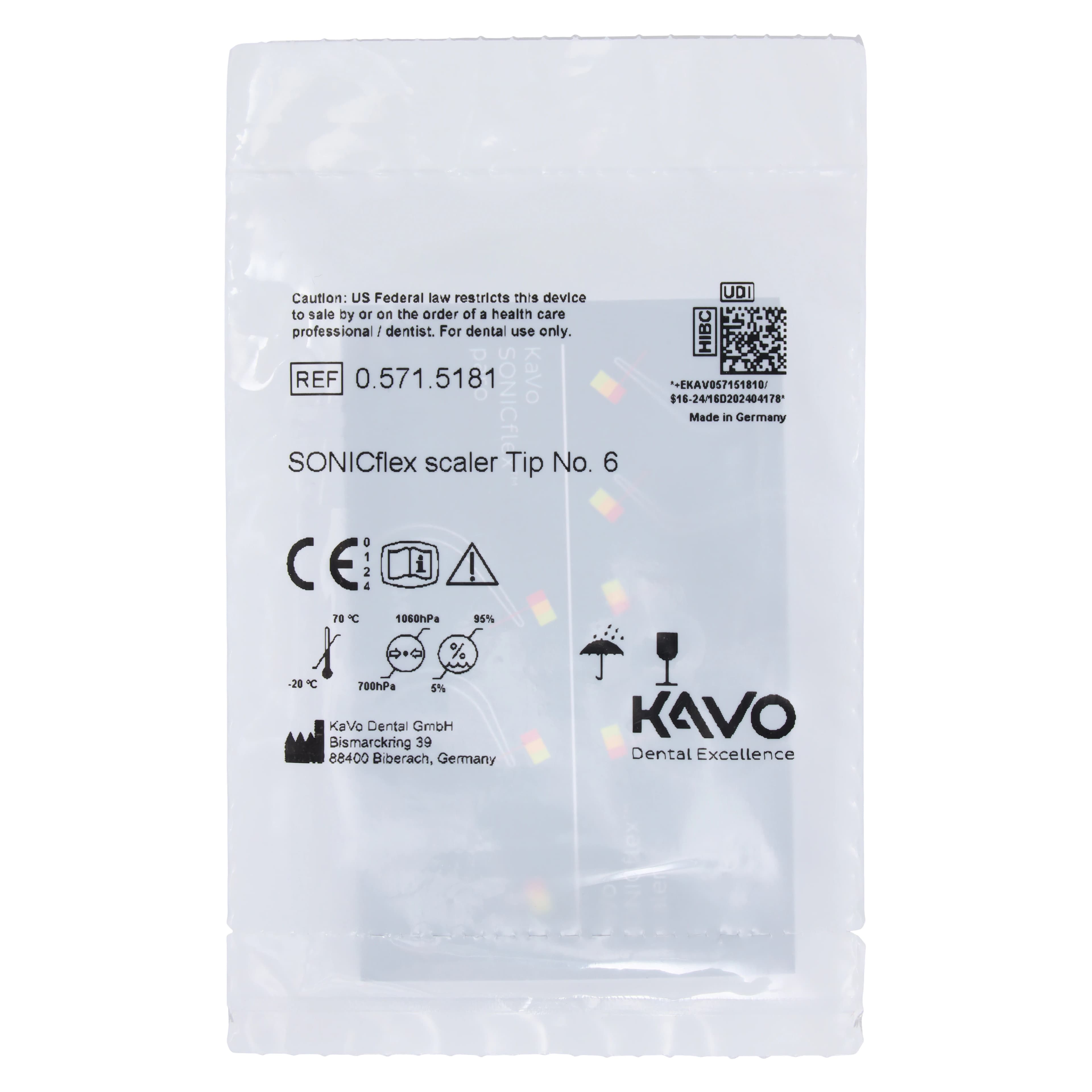 KaVo SONICflex Scaler Tip #6, Sickle, Cone Socket, 0571.5181 thumbnail 2
