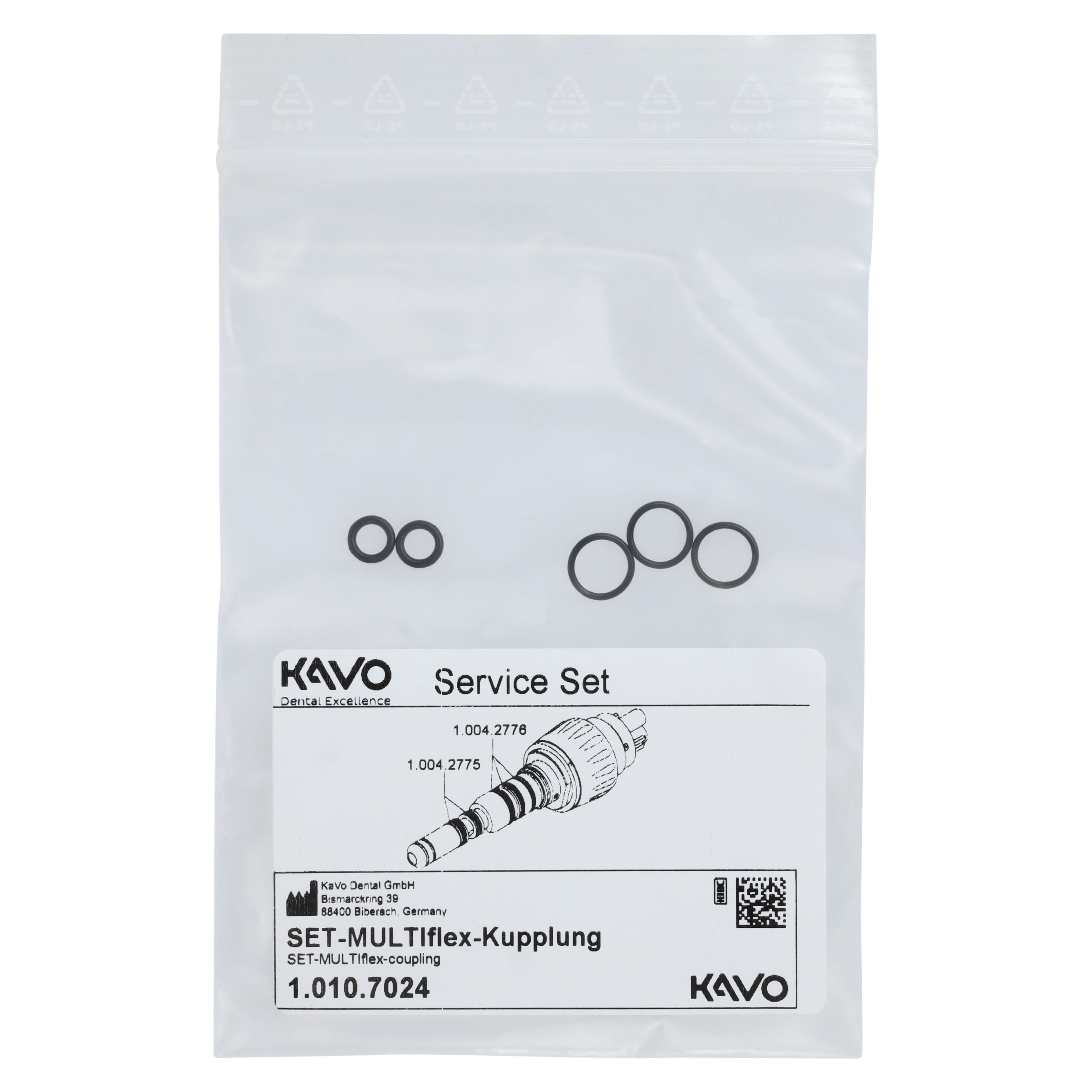 KaVo Multiflex Coupler O-Ring Set, 5/Pkg (3 Large, 2 Small), 1010.7024 - O-ring Set for KaVo Couplers – 5/Pkg - O-ring Set for KaVo Couplers – 5/Pkg - Image 1