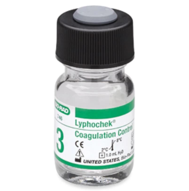 Bio-Rad Lyphochek Coagulation Control Level 3, Lyophilized, 12 x 1 mL, 12/Box - Lyphochek Coagulation Control - Image 1