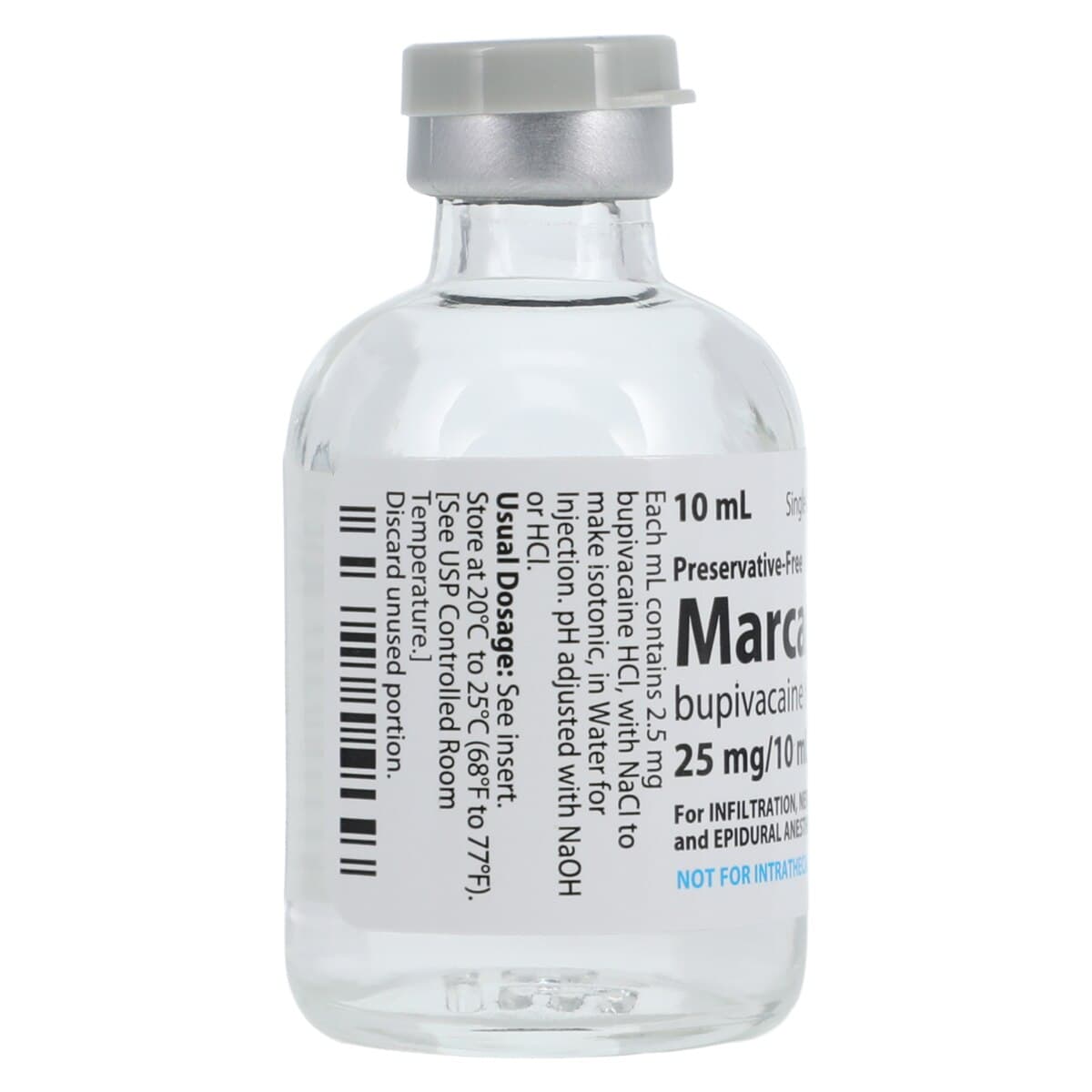 Marcaine Injection 0.25% Preservative Free, Single Dose Vial, 10mL, 10/Package thumbnail 2