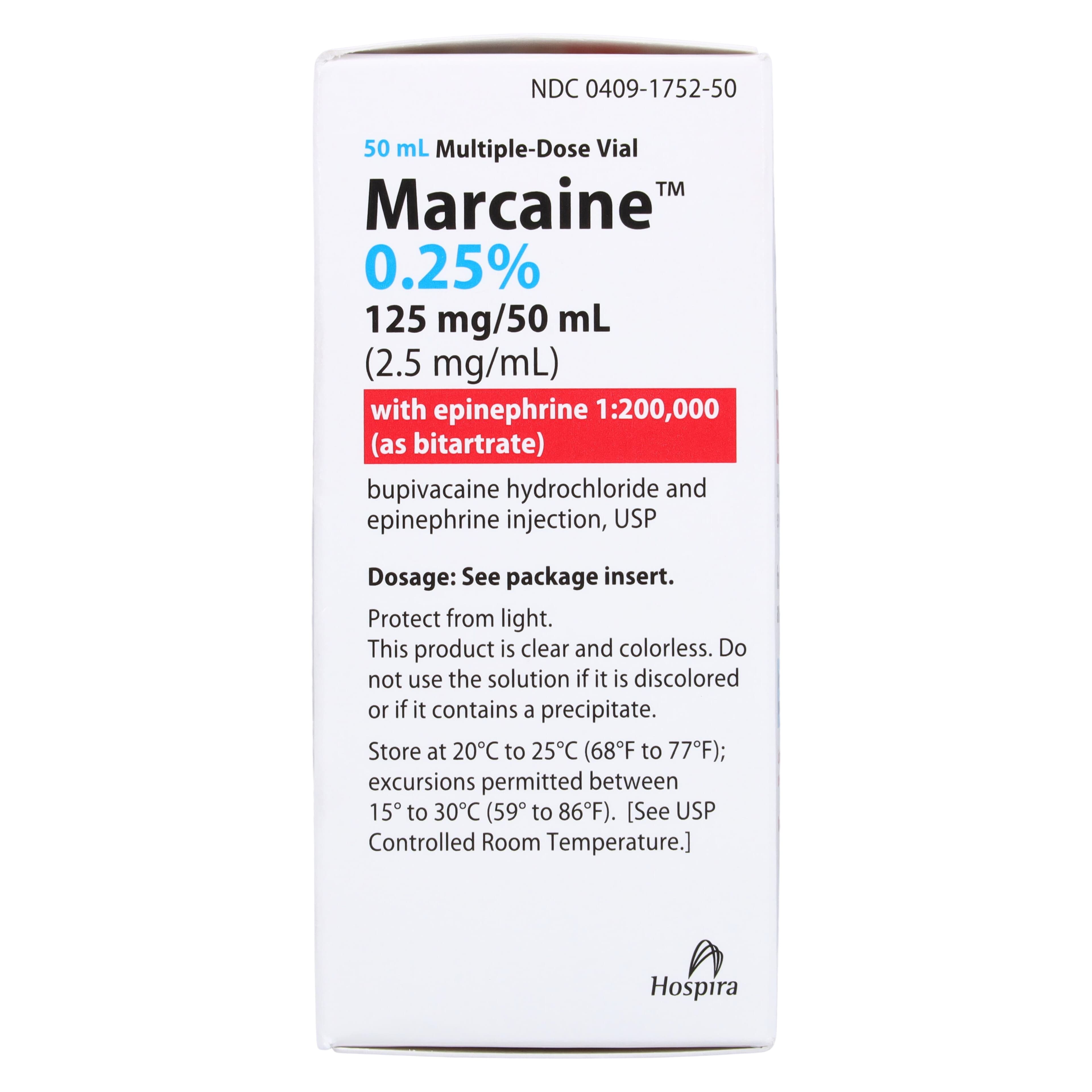 Marcaine with Epinephrine Injection 0.25% 1:200,000 MDV 50mL thumbnail 5