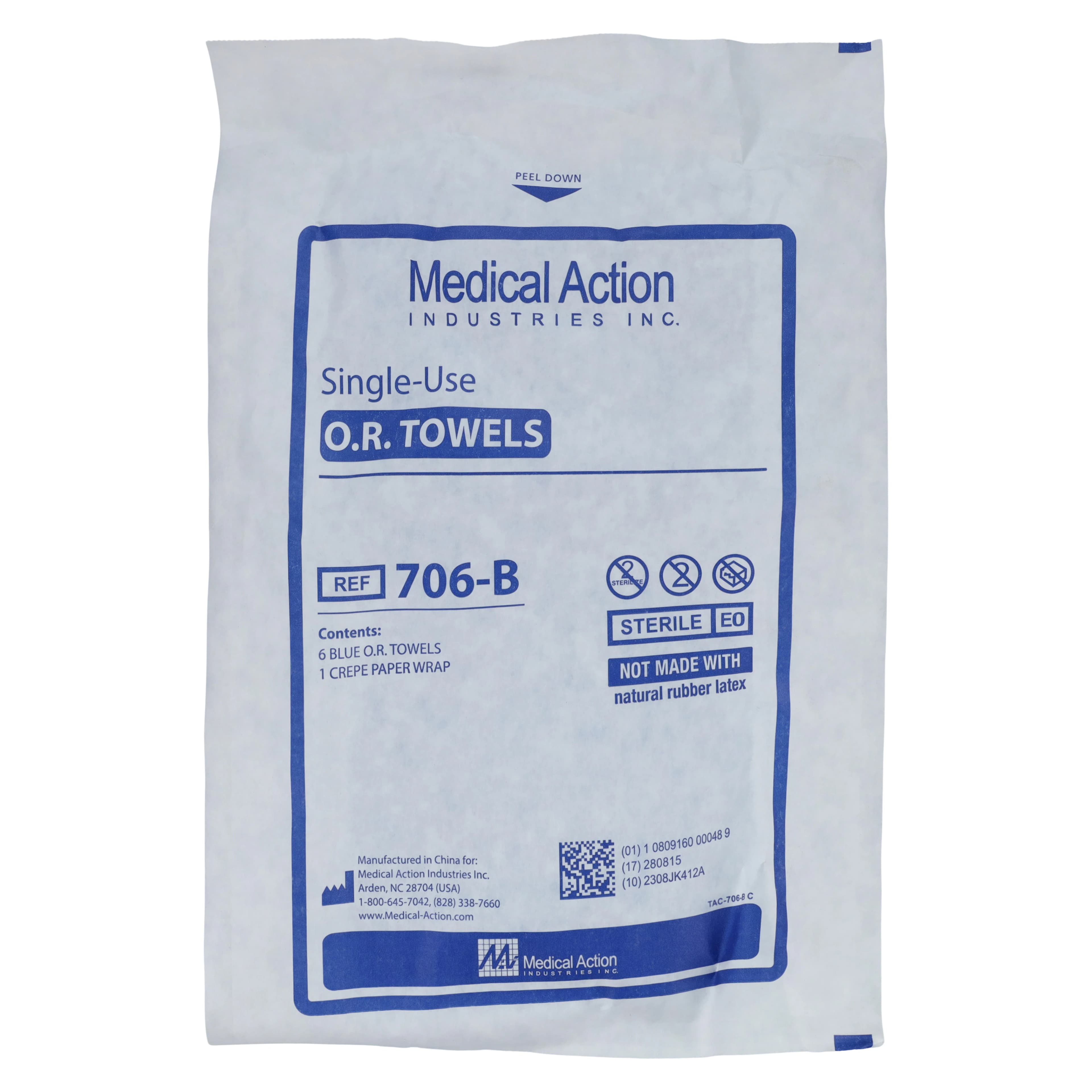 Actisorb Towels O.R., Blue, Sterile, Disposable - Actisorb Towels O.R. - Image 1