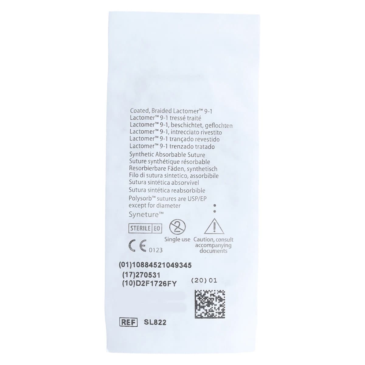 Medtronic Polysorb Absorbable Suture, 3-0, 30", C-13 Reverse Cutting 3/8 Circle Needle 19mm, Undyed, 36/Case thumbnail 4