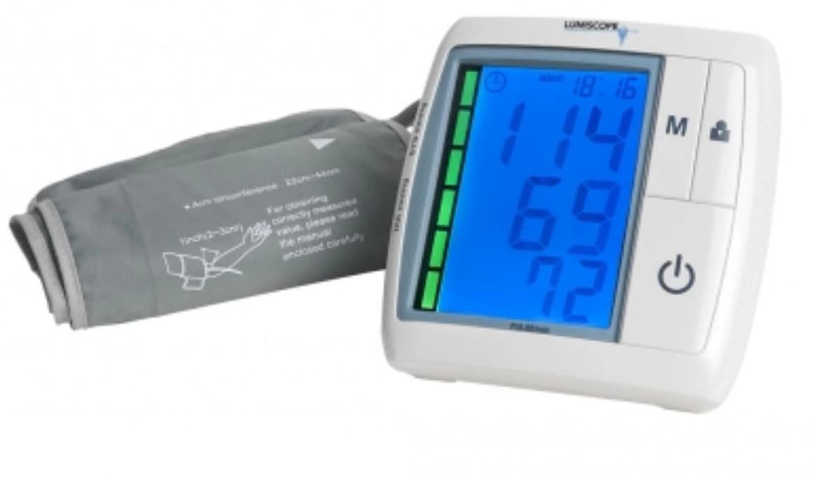 Lumiscope Advanced Blood Pressure Monitor, Upper Arm, Digital Display, Gray, Each - Blood Pressure Monitor - Image 1