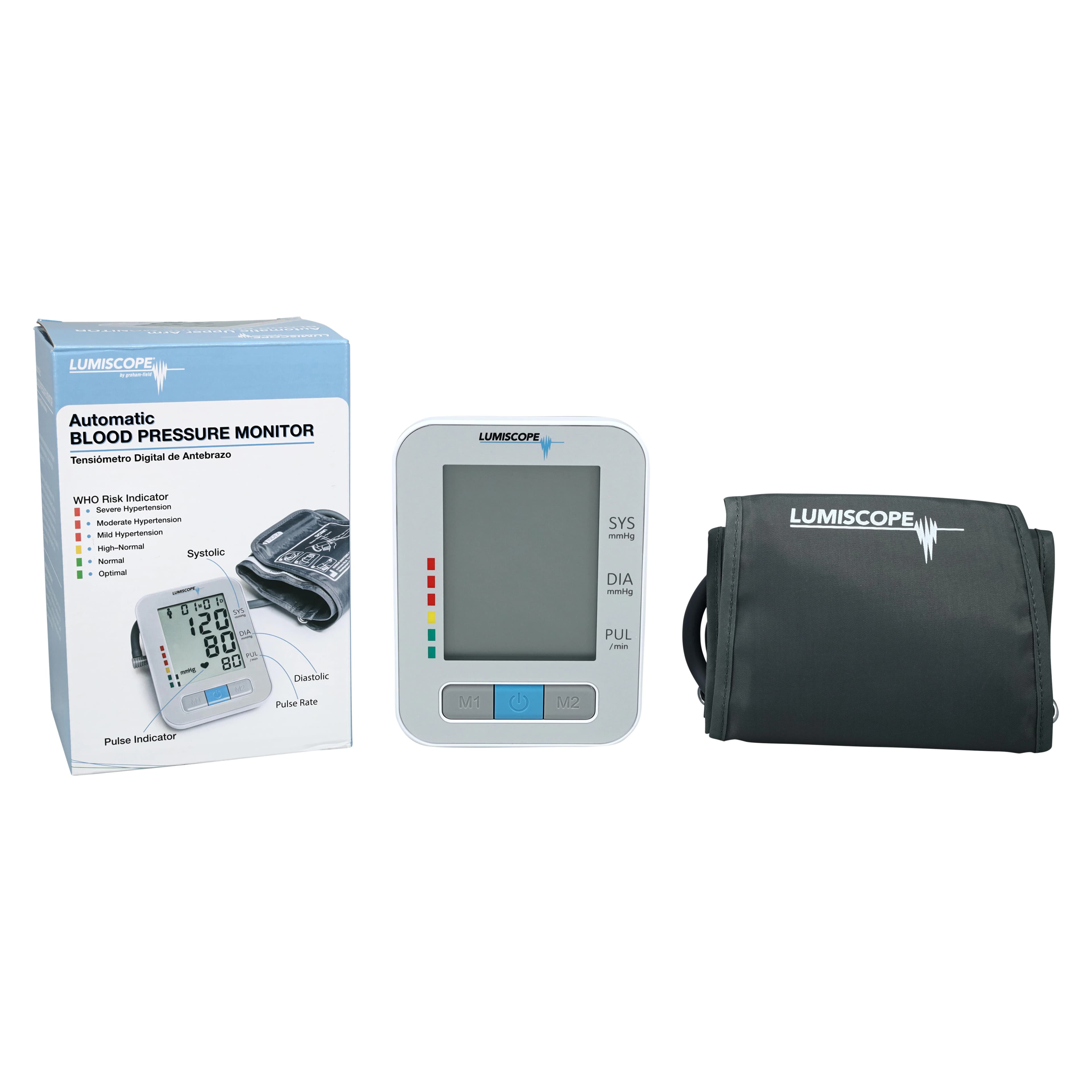 Lumiscope Automatic Upper Arm Digital Blood Pressure Monitor, Black, 1 Each - Lumiscope Blood Pressure Monit - Image 1