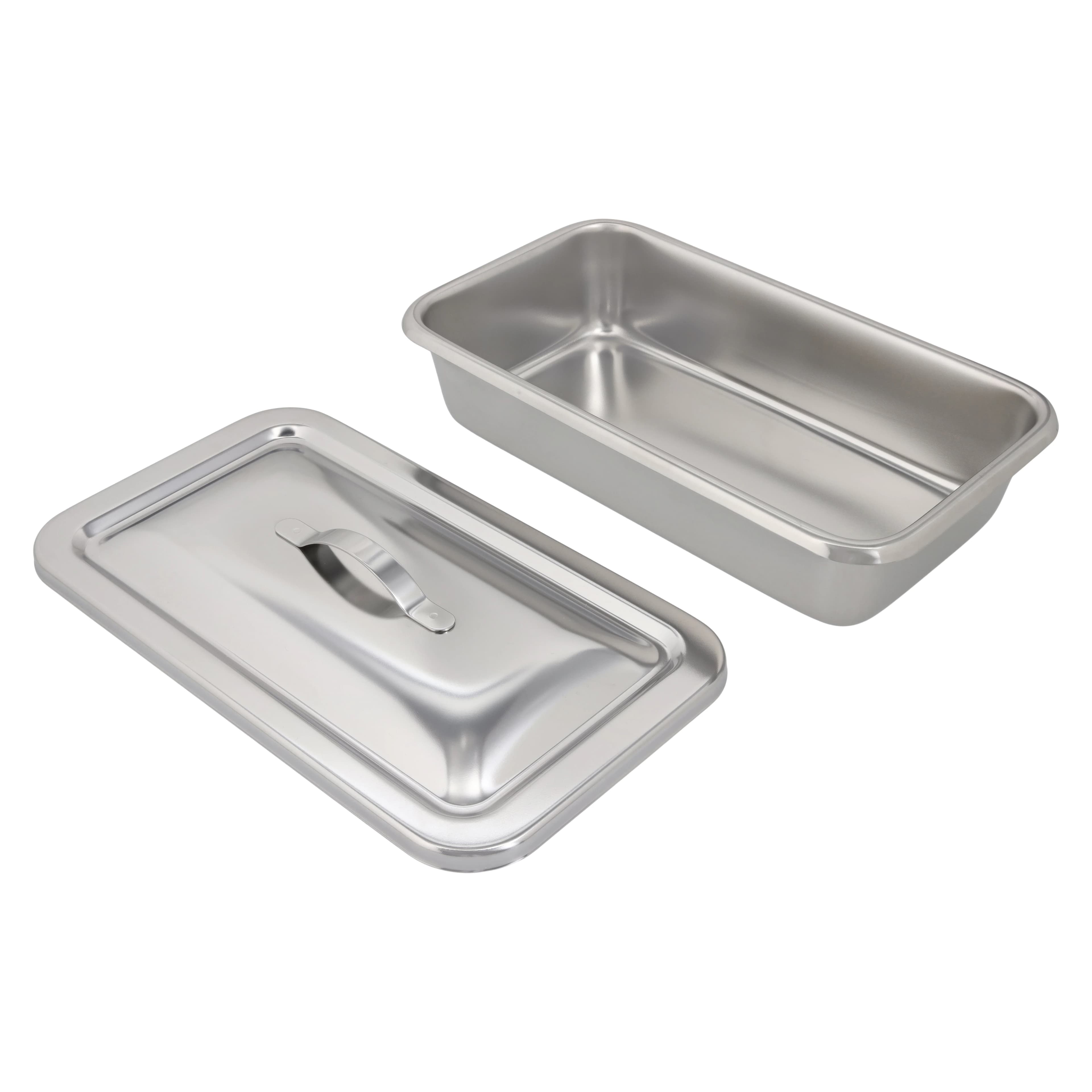 Dukal Stainless Steel Instrument Tray with Lid, 8-7/8 x 5 x 2 Inches, Each thumbnail 2