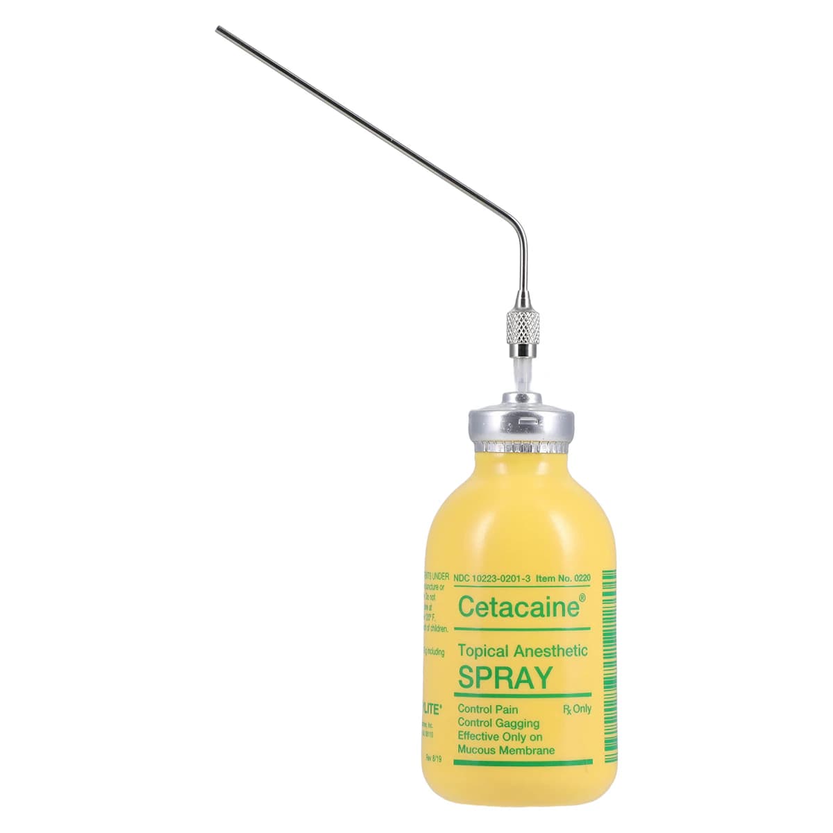 Cetacaine Topical Anesthetic Spray, 20g Bottle with Cannula, Benzocaine 14% / Butamben 2% / Tetracaine HCl 2%, 0220 thumbnail 4