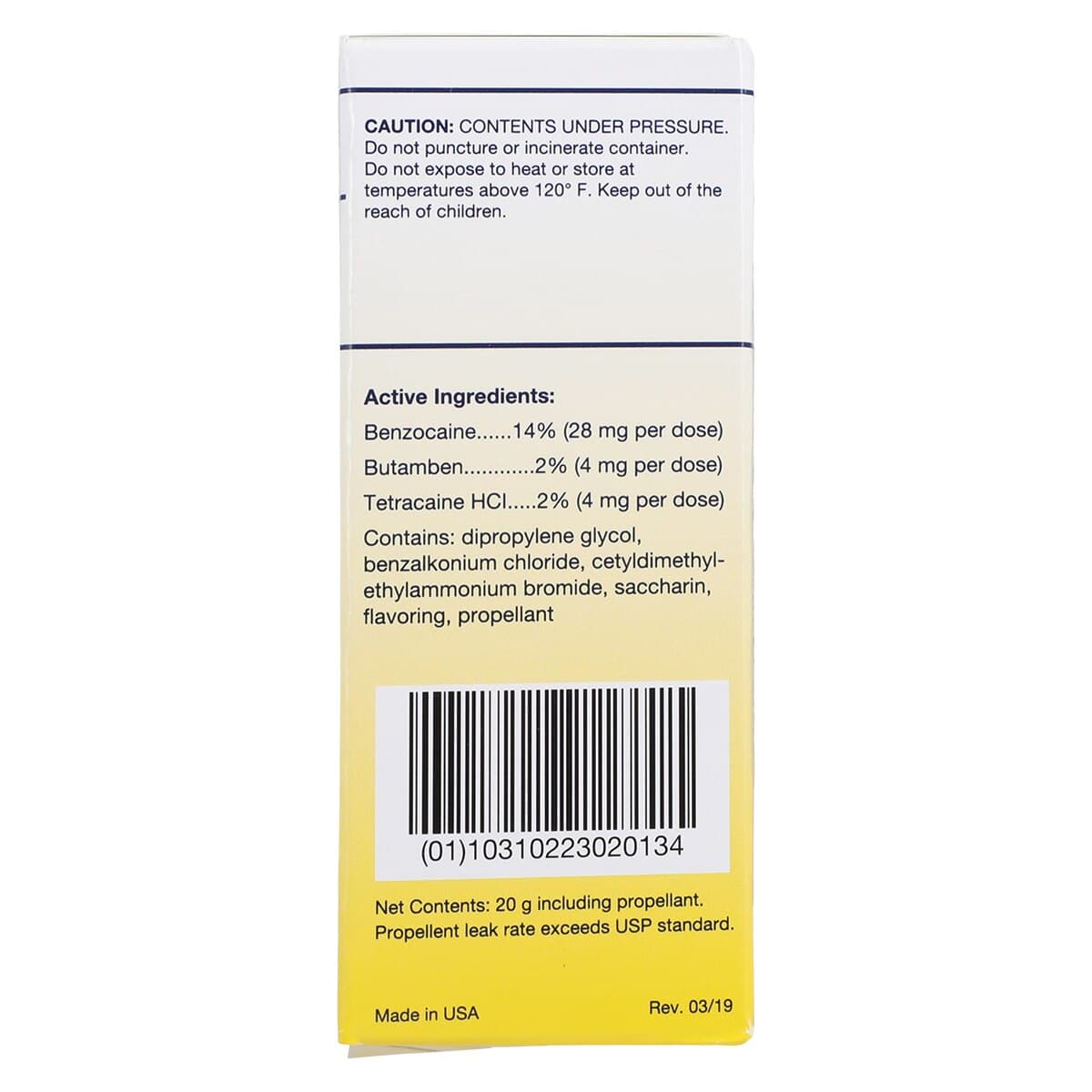 Cetacaine Topical Anesthetic Spray, 20g Bottle with Cannula, Benzocaine 14% / Butamben 2% / Tetracaine HCl 2%, 0220 thumbnail 8