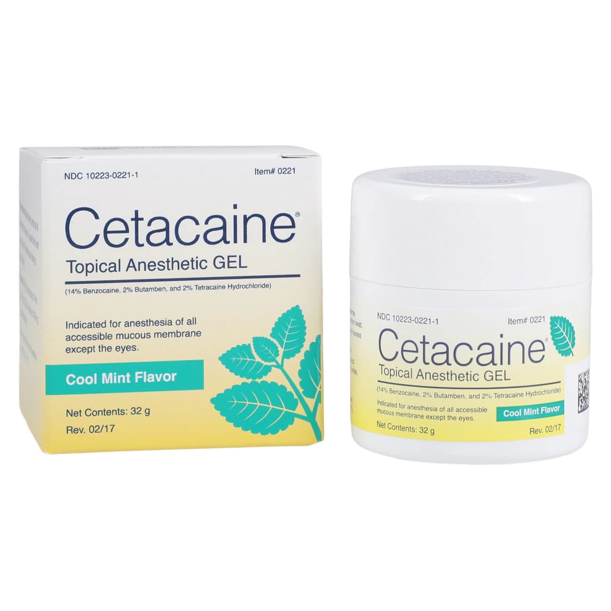 Cetacaine Topical Anesthetic Gel, Cool Mint, 32 g Pump-Top Jar, 0221 thumbnail 2