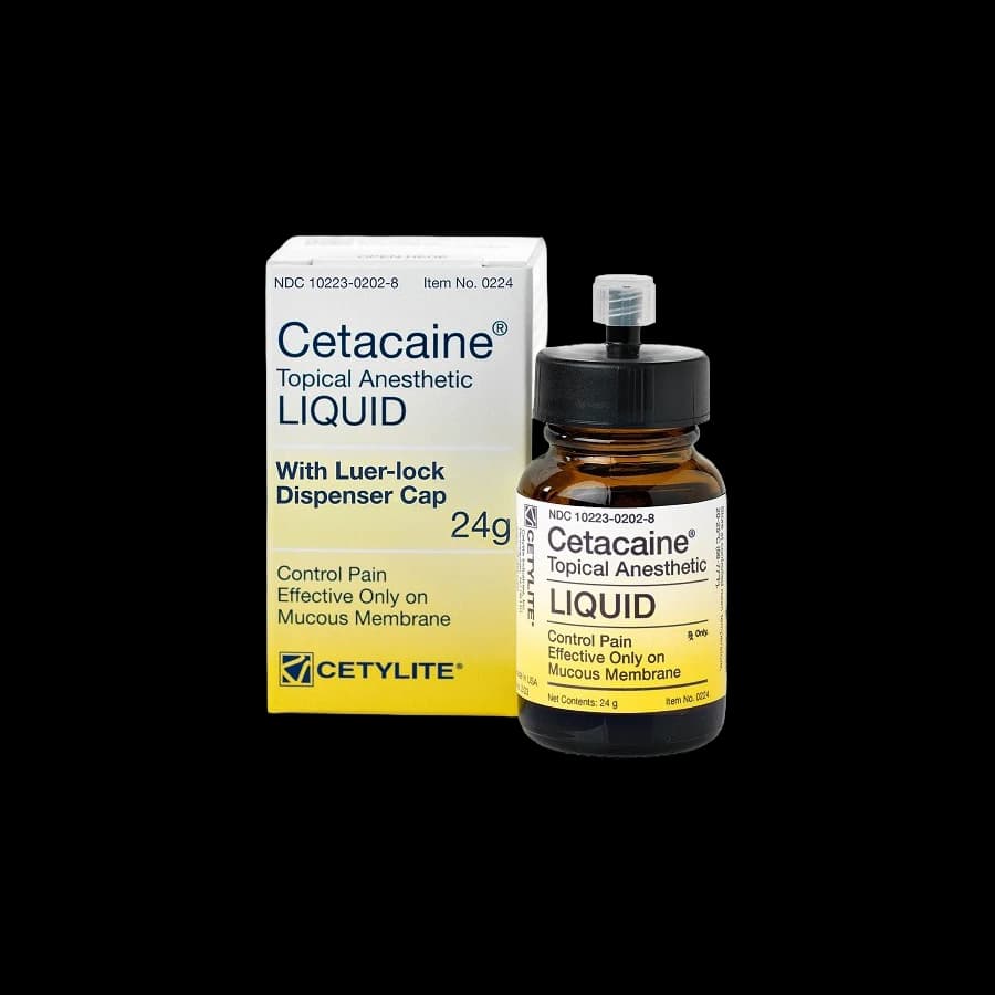 Cetacaine Topical Anesthetic Liquid, 24 g Bottle, Banana Flavor, 0224 - Cetacaine Topical Anesthetic Liquid, 24 g Bottle, 0224 - Image 1