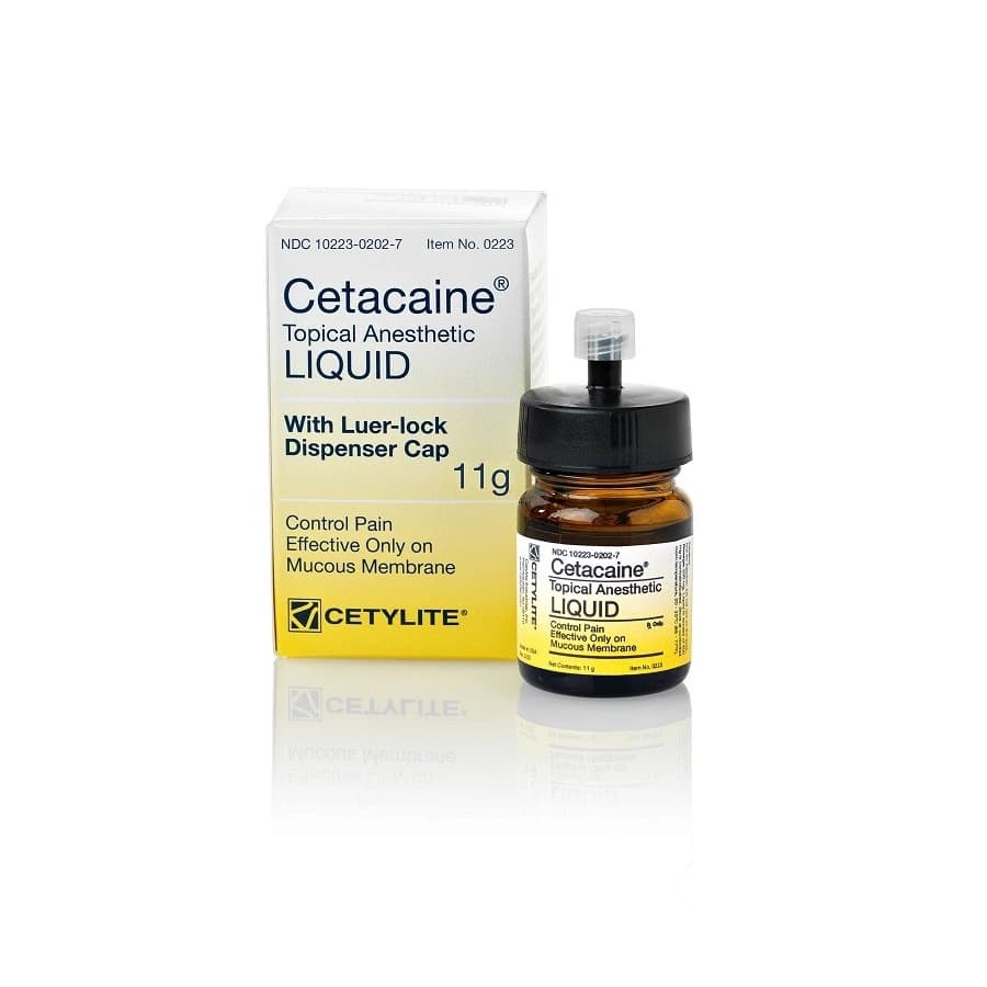 Cetacaine Topical Anesthetic Liquid, 11 g Bottle, Benzocaine 14%/Butamben 2%/Tetracaine HCl 2%, Banana Flavor, 0223 - Cetacaine Topical Anesthetic Liquid, 11 g Bottle, 0223 - Image 1