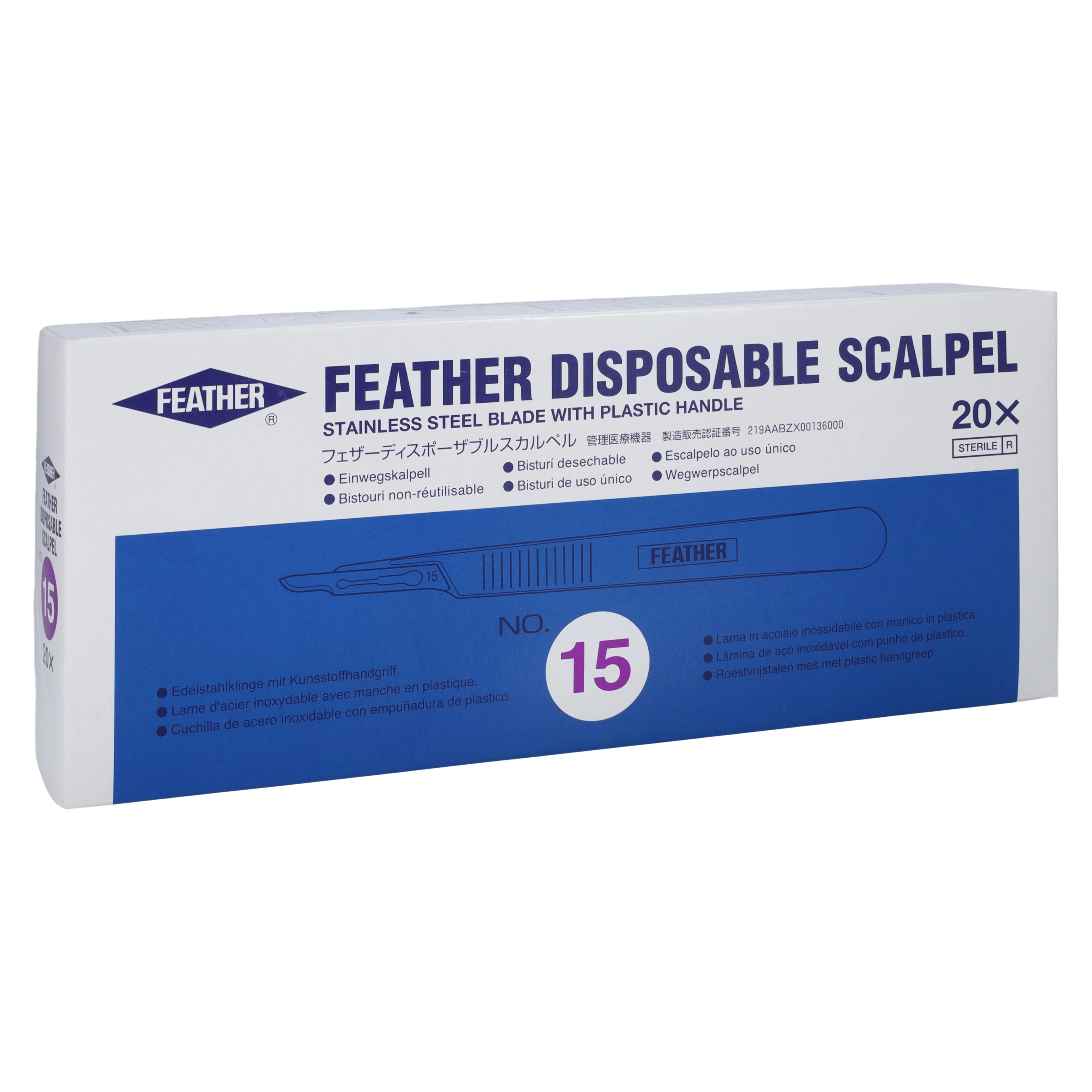 Feather Disposable Surgical Scalpel with Blade, Sterile, Single-Use - Scalpel Disp Sterile w/Blade - Image 1