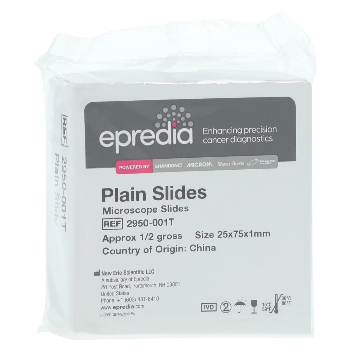 Plain Microscope Slides, 3x1 inch, Clear Glass, 72/Box - Slides Microscope Plain - Image 1