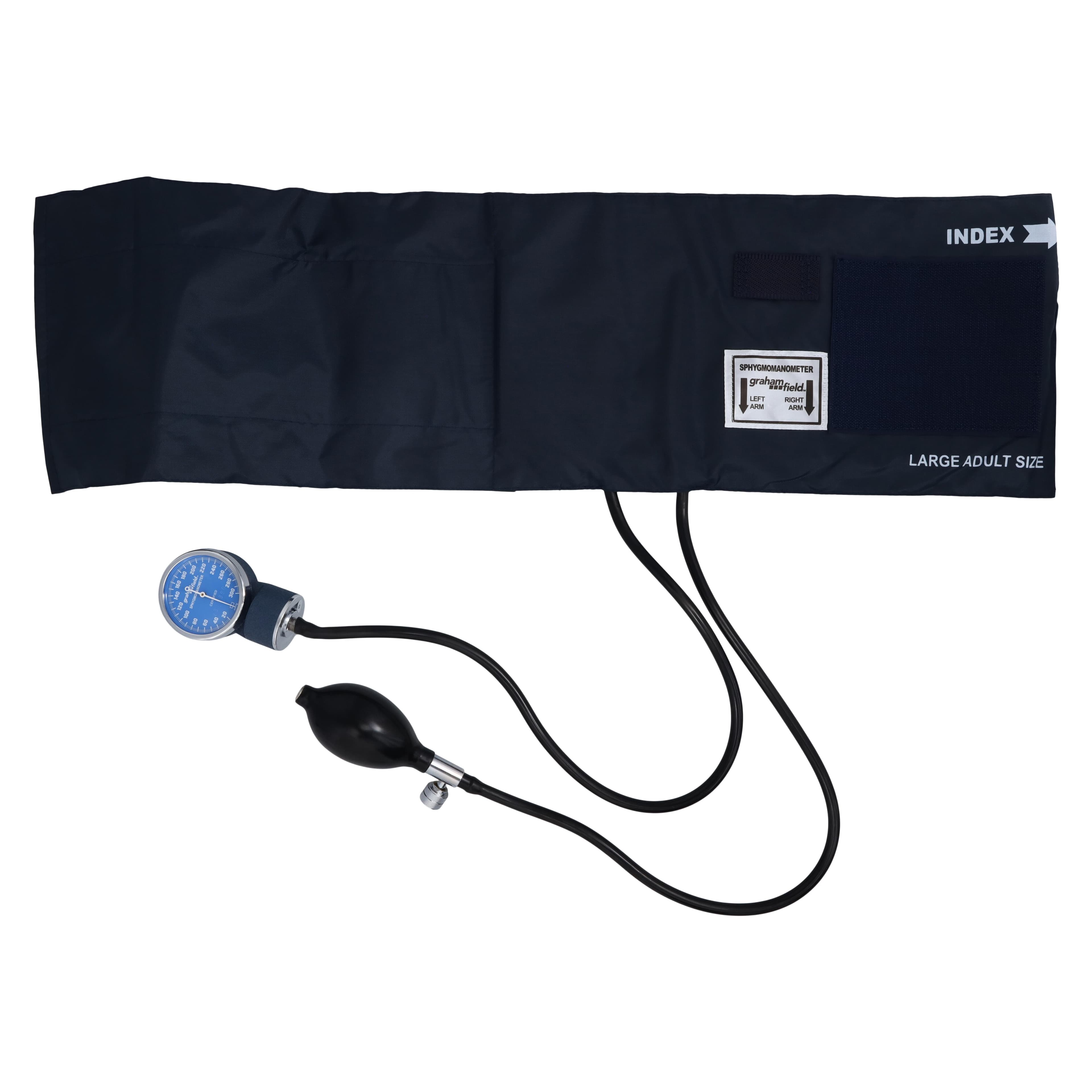 Labstar Deluxe Aneroid Sphygmomanometer, Size 12, Blue, Latex Arm Cuff, Dial Display thumbnail 3