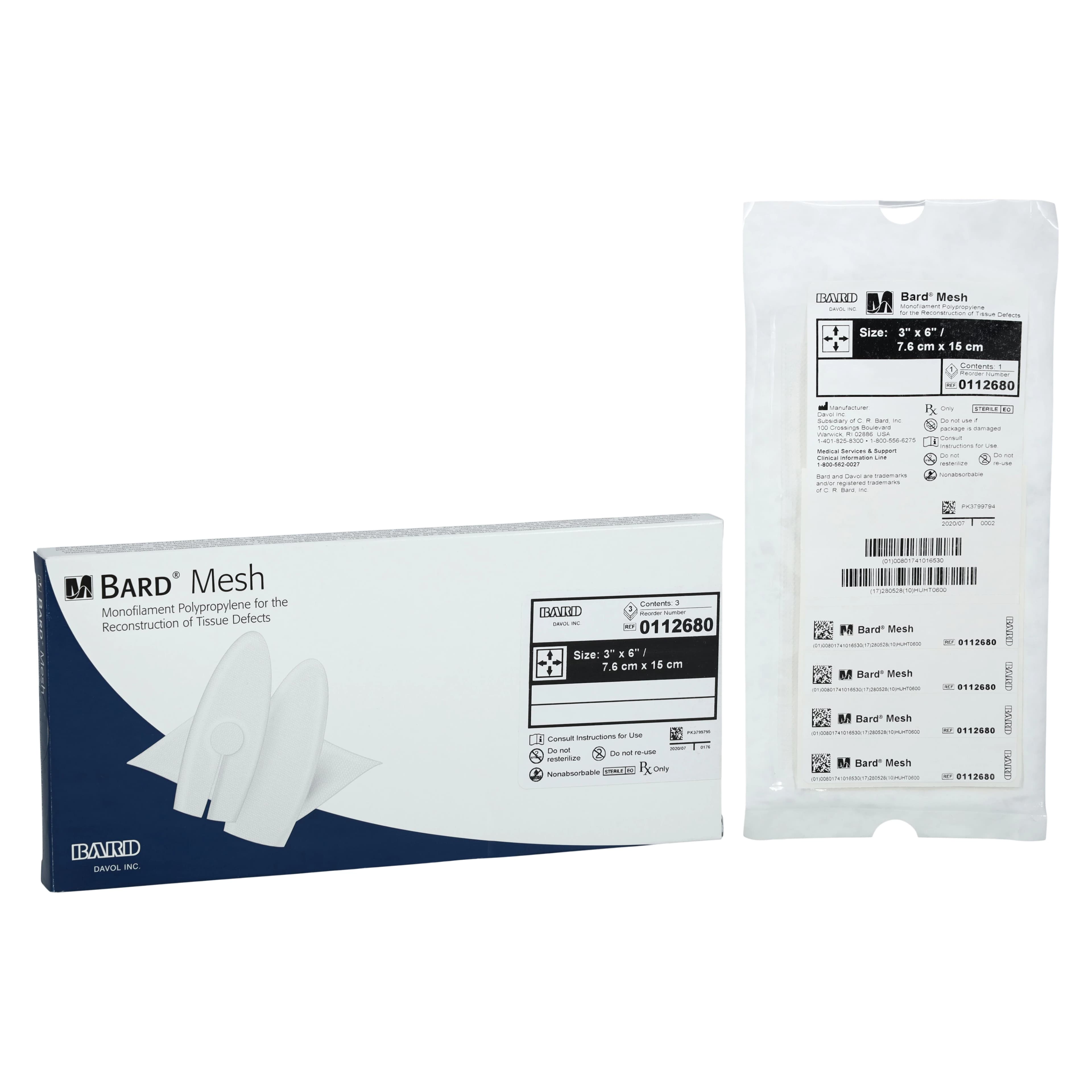 Marlex Polypropylene Mesh Sheet for Hernia Repair (CR Bard) thumbnail 2