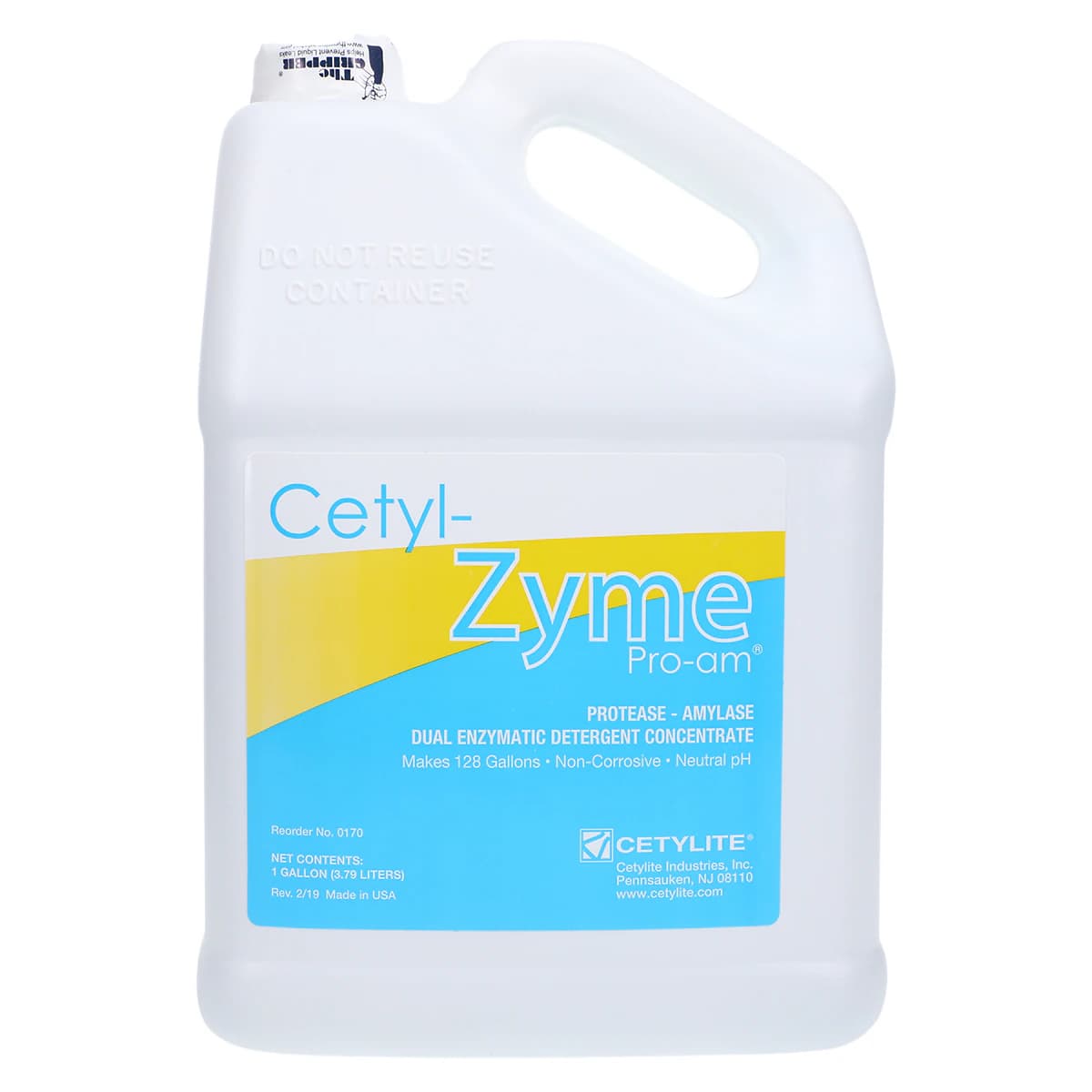 Cetyl-Zyme Pro-Am® Dual Enzymatic Detergent Concentrate, 1 Gallon Bottle, 0170 - Cetyl-Zyme Pro-Am® Dual Enzymatic Detergent Concentrate, 1 Gallon - Cetyl-Zyme Pro-Am® Dual Enzymatic Detergent Concentrate, 1 Gallon - Image 1