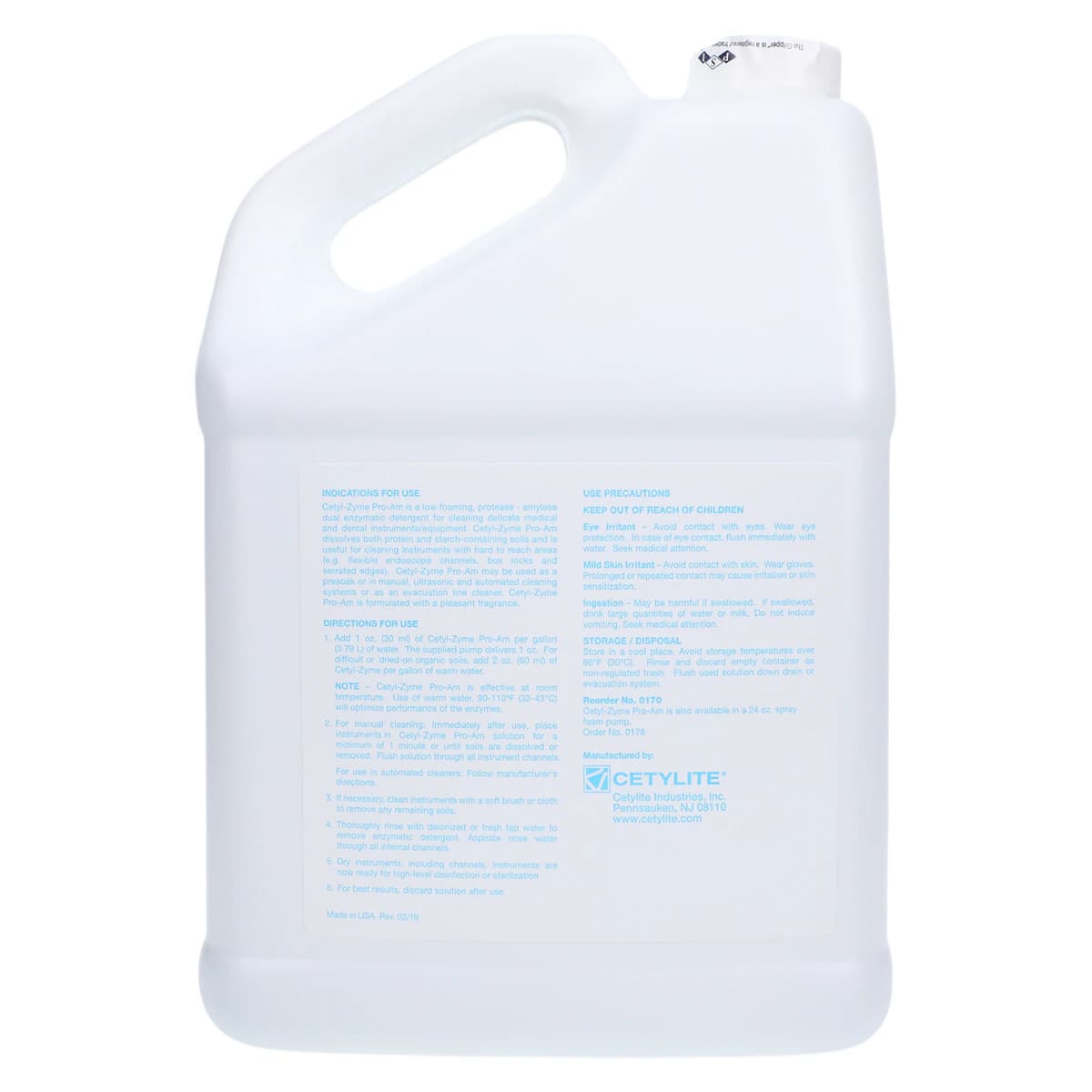 Cetyl-Zyme Pro-Am® Dual Enzymatic Detergent Concentrate, 1 Gallon Bottle, 0170 thumbnail 2