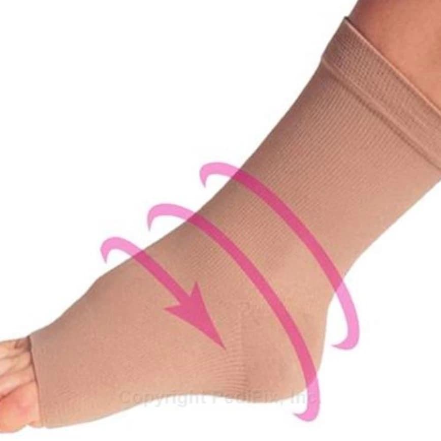 Pedi-Smart Stabilizing Sleeve Anklet, Adult Neoprene, Size 2 (8-8.75"), Beige - Pedi-Smart Anklet Beige - Image 1