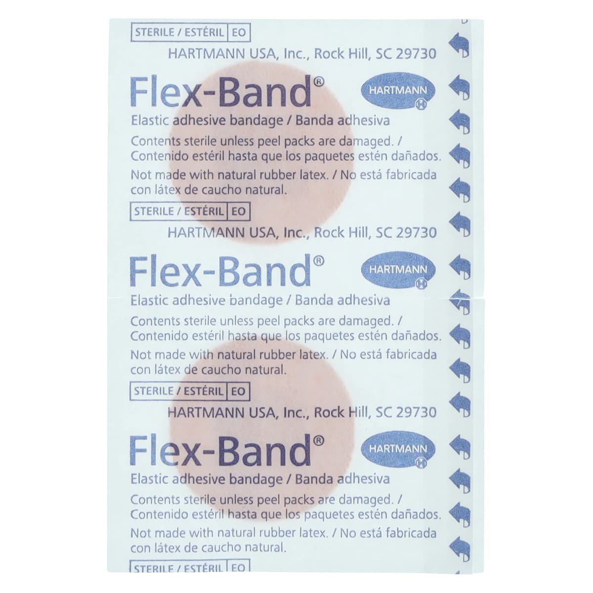Hartmann Flex-Band Adhesive Bandage, Fabric, 7/8" x 3", Flesh, Sterile, 100/Box thumbnail 3